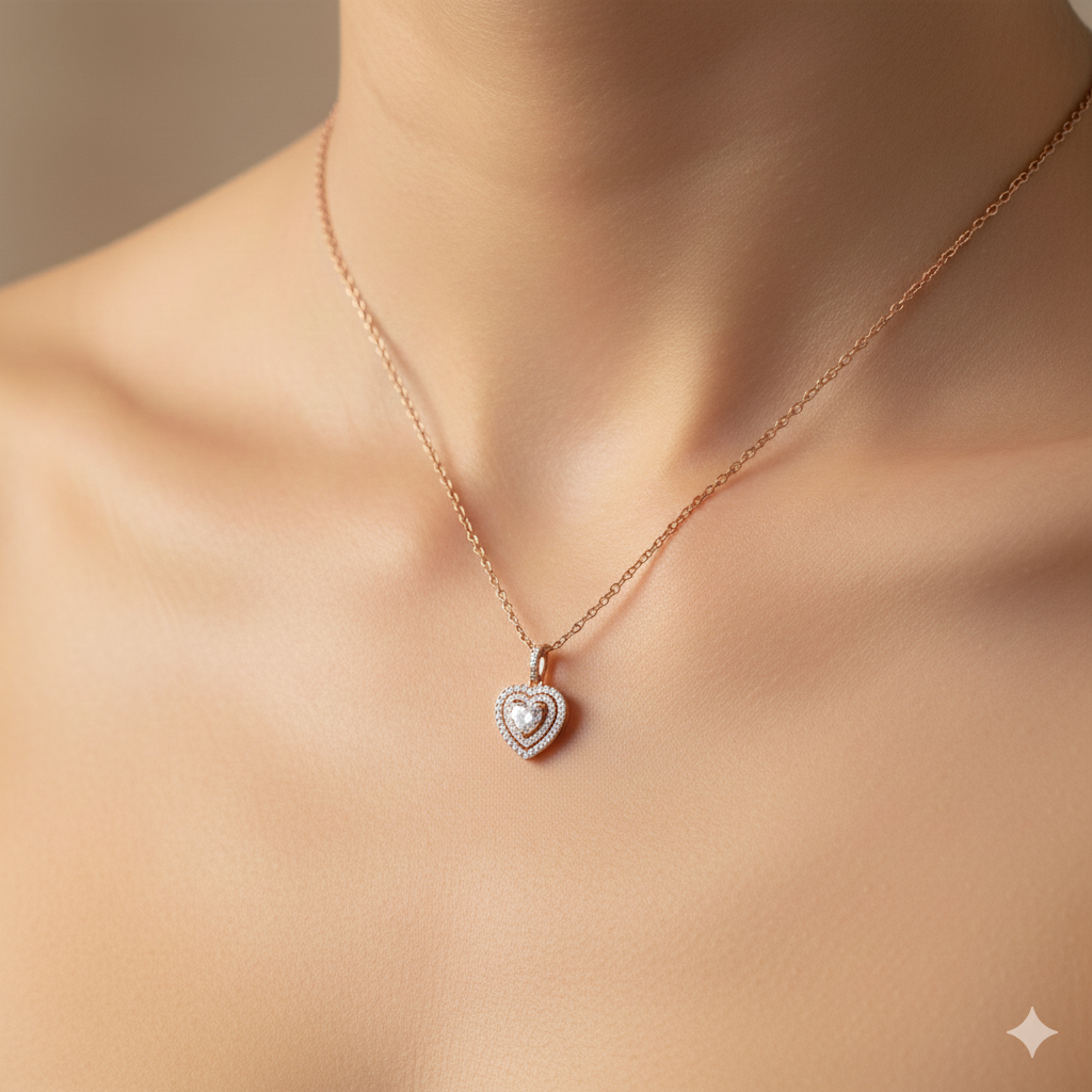 Triple Heart Love Pendant