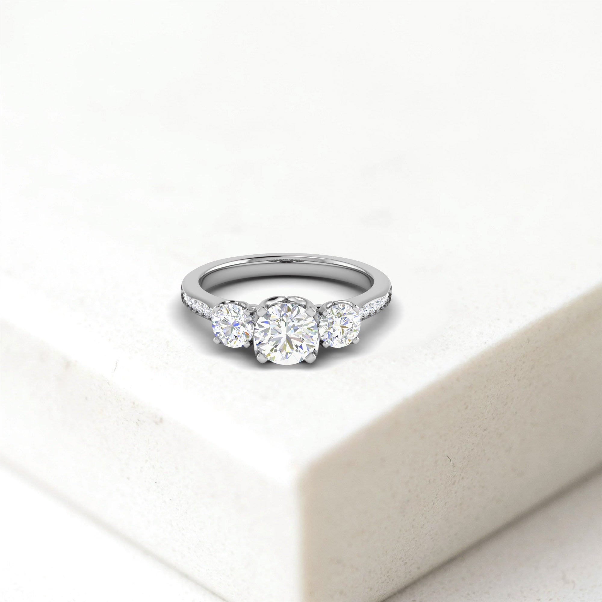Three Stone Engagement Ring