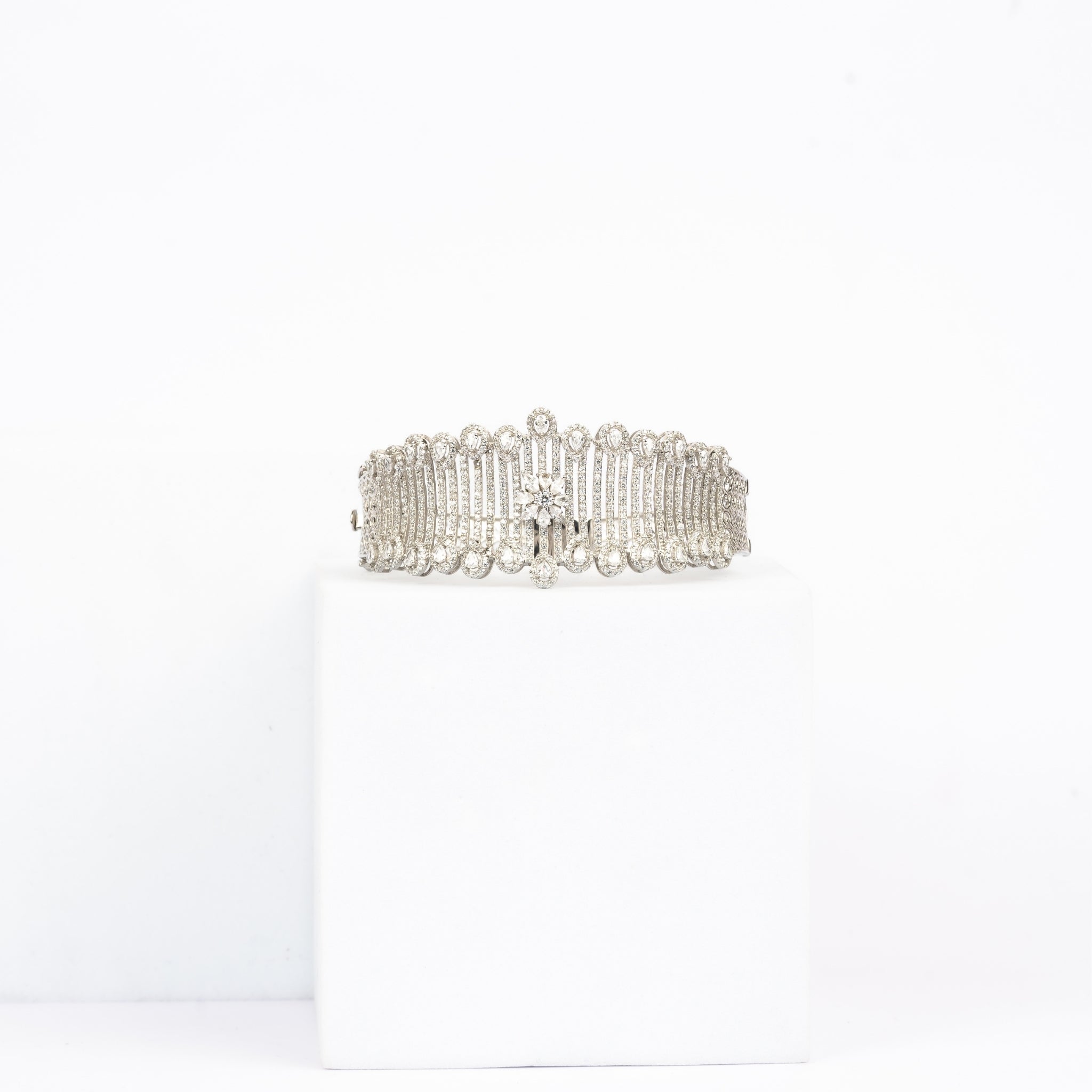 American Diamond Floral Bracelet