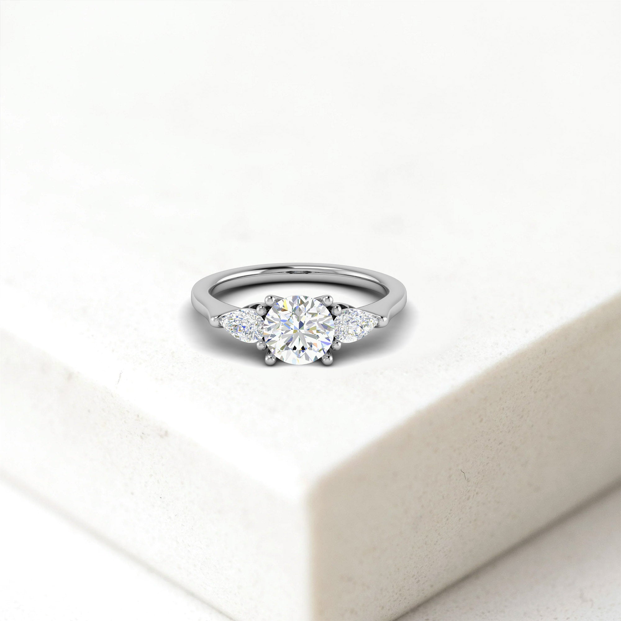 White Gold Plated Silver Ring