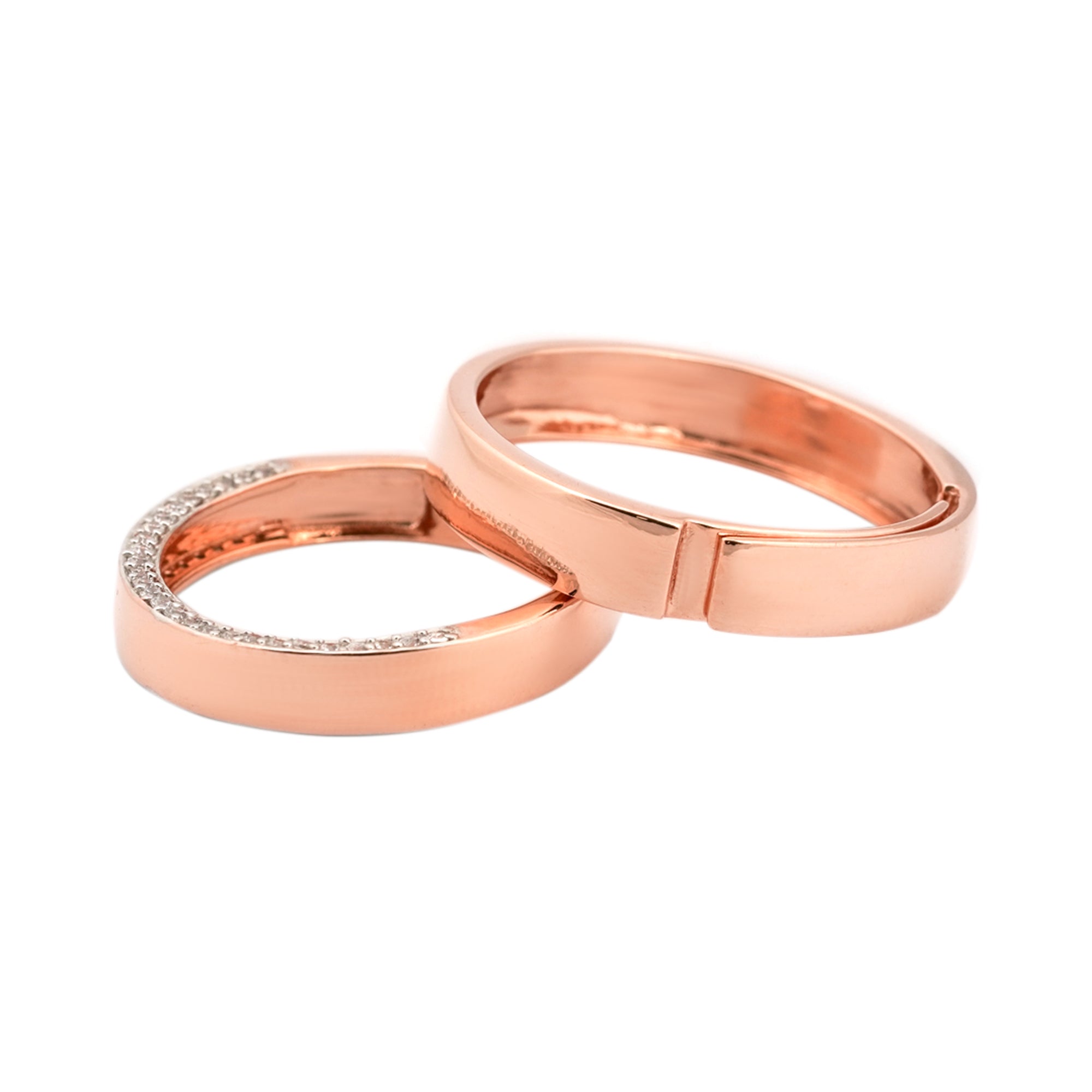 Eternal Rose Gold Plated Couple Bands