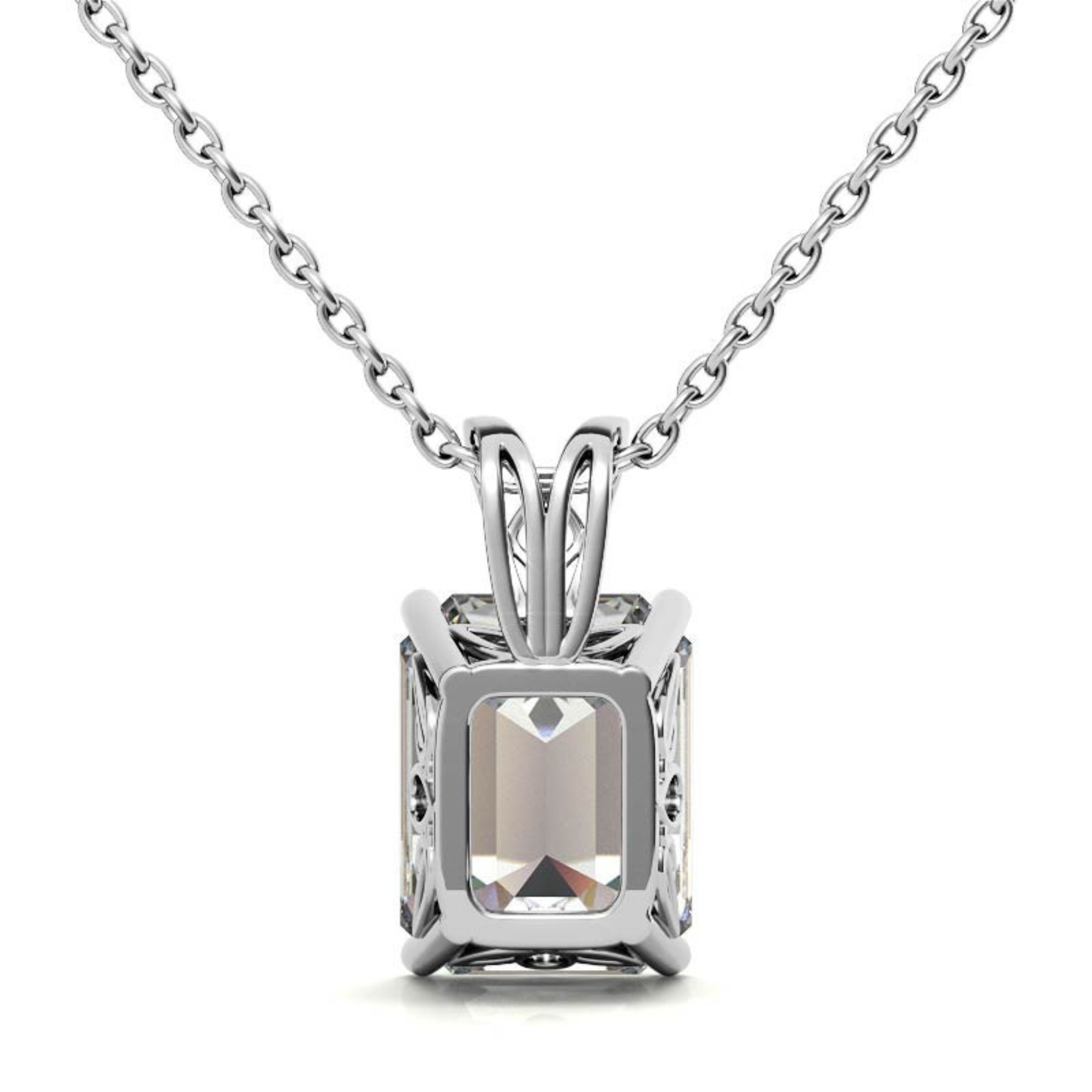 Elegant Emerald Cut Pendant