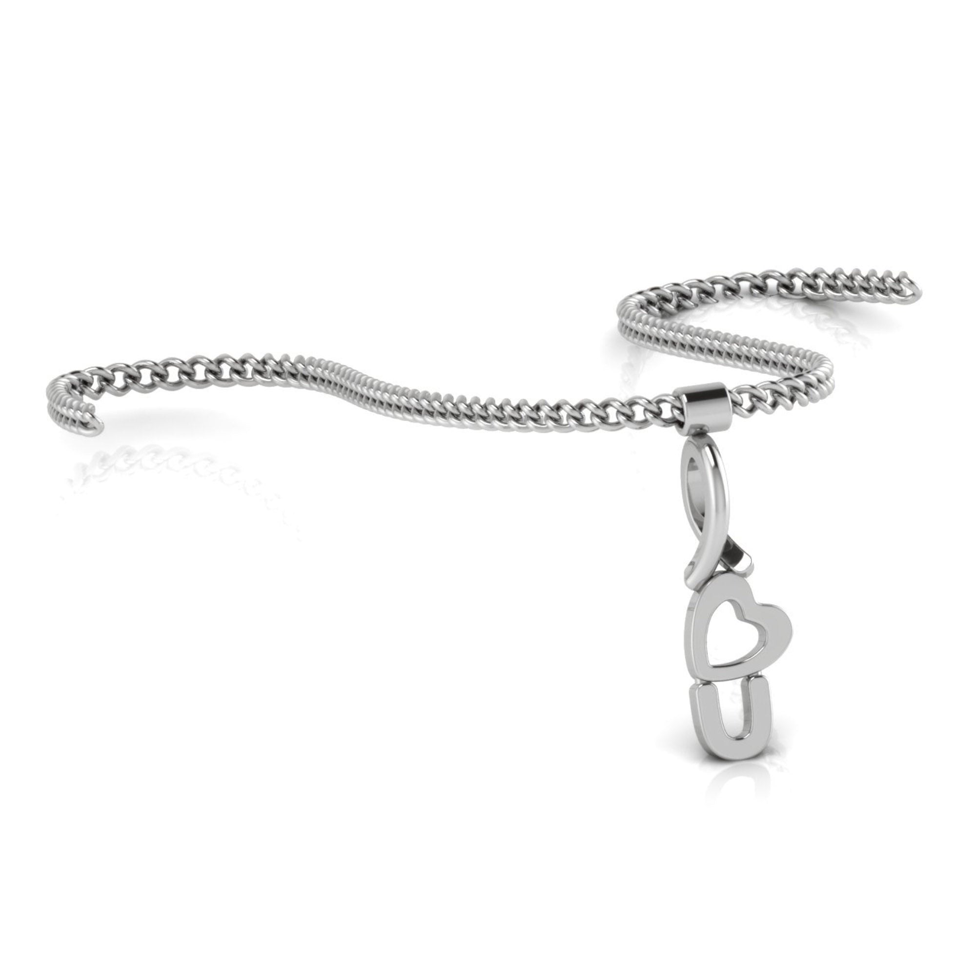 Sterling Silver I Love U Pendant
