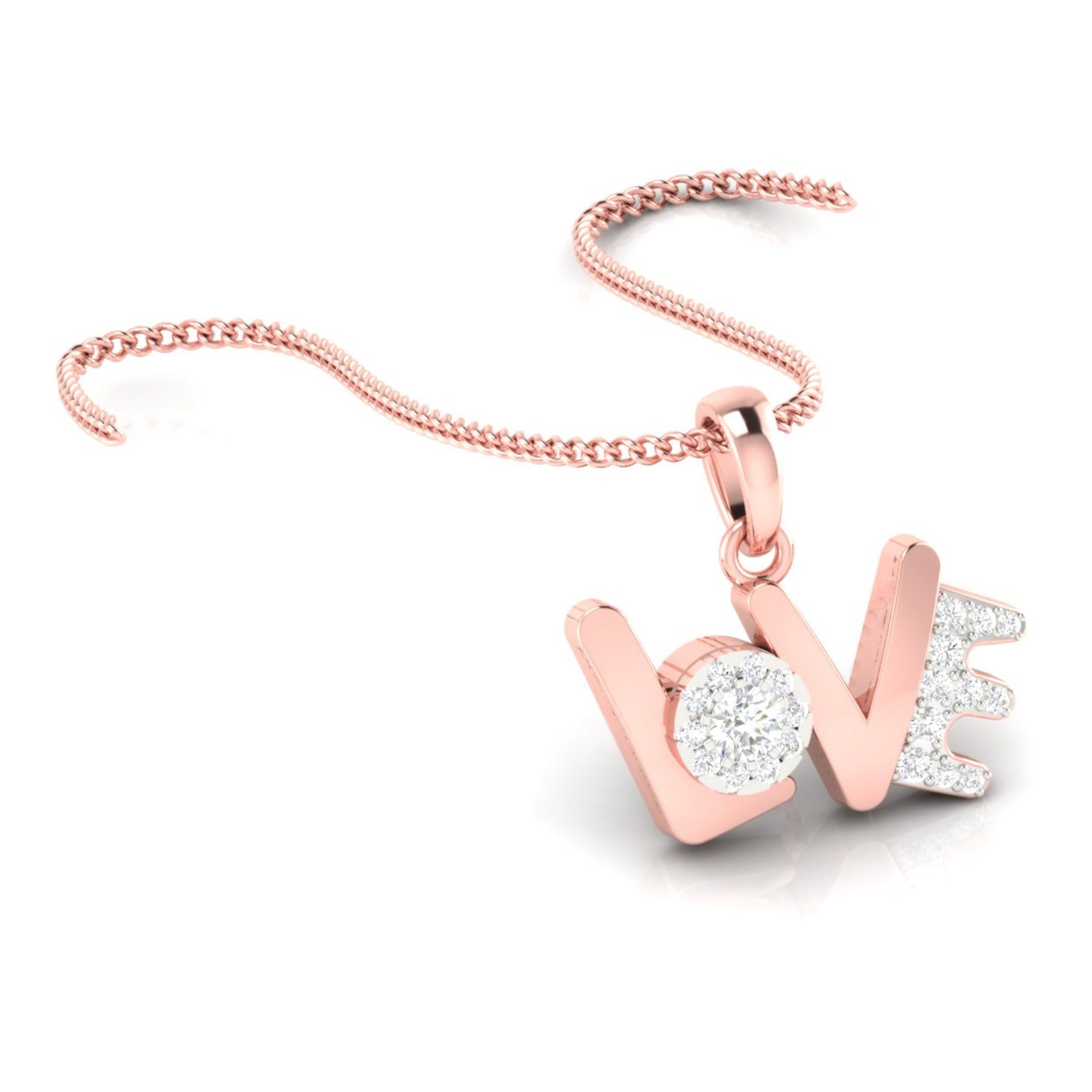 Elegant Love Script Pendant