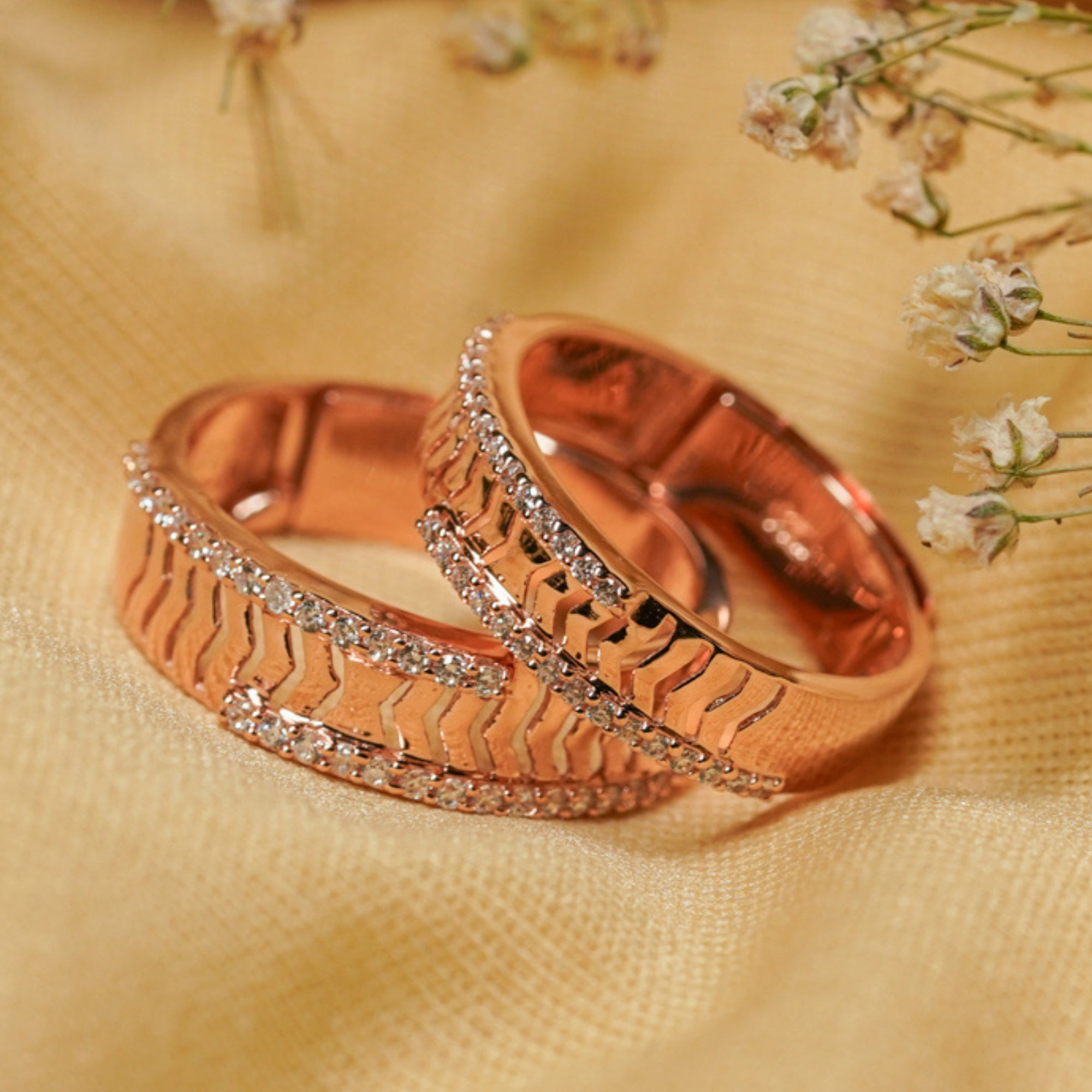 Rose Gold Eternal Couple Band