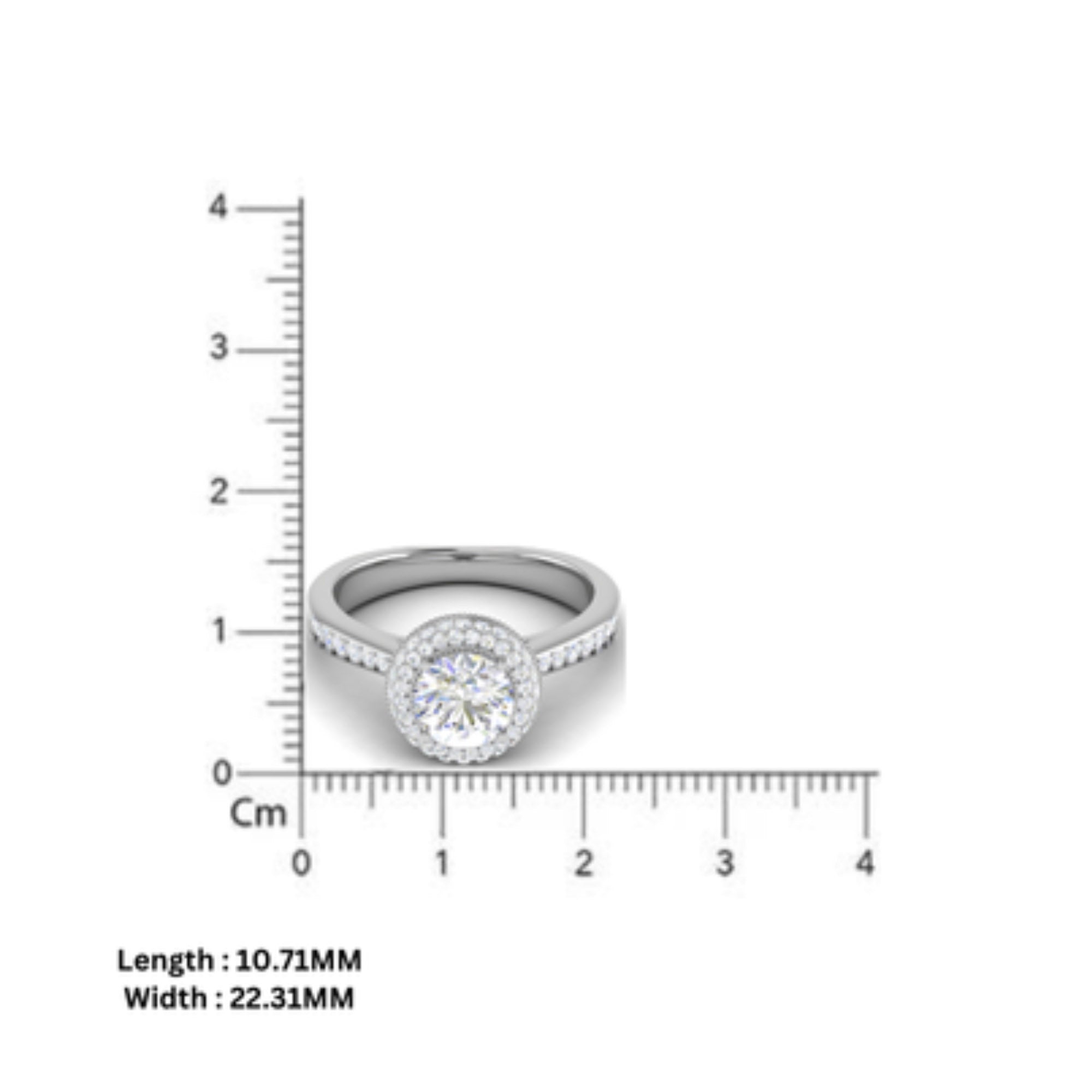 American Diamond Double Halo Ring