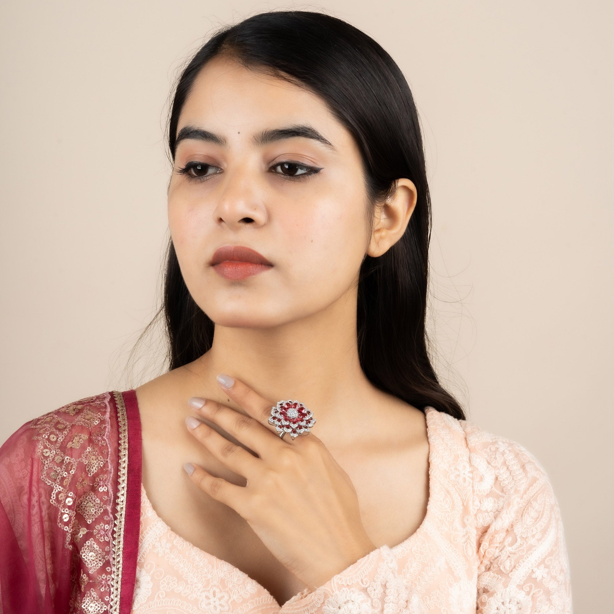 Ruby Lotus Empress Ring