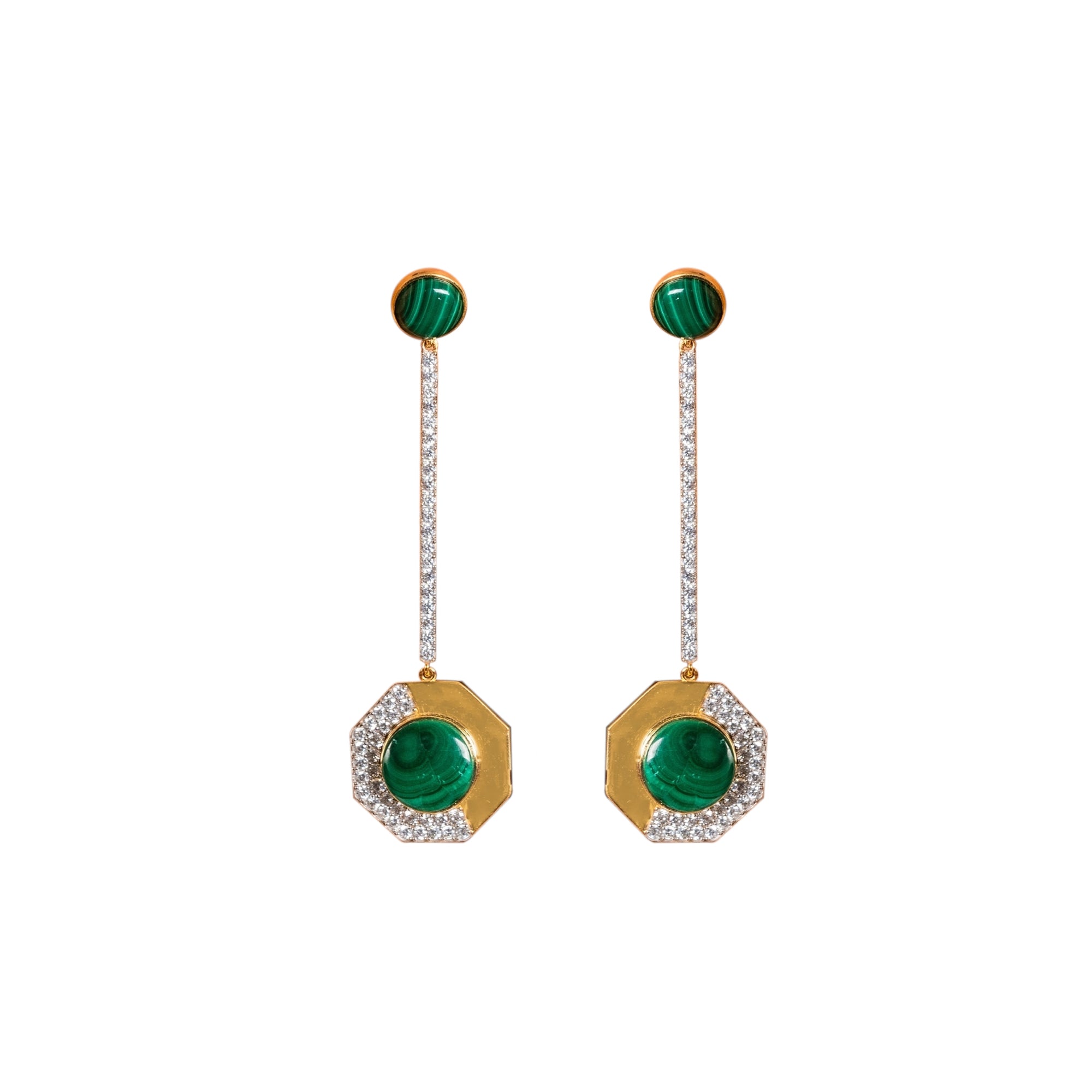 Victoria Yellow Gold Plated Earrings