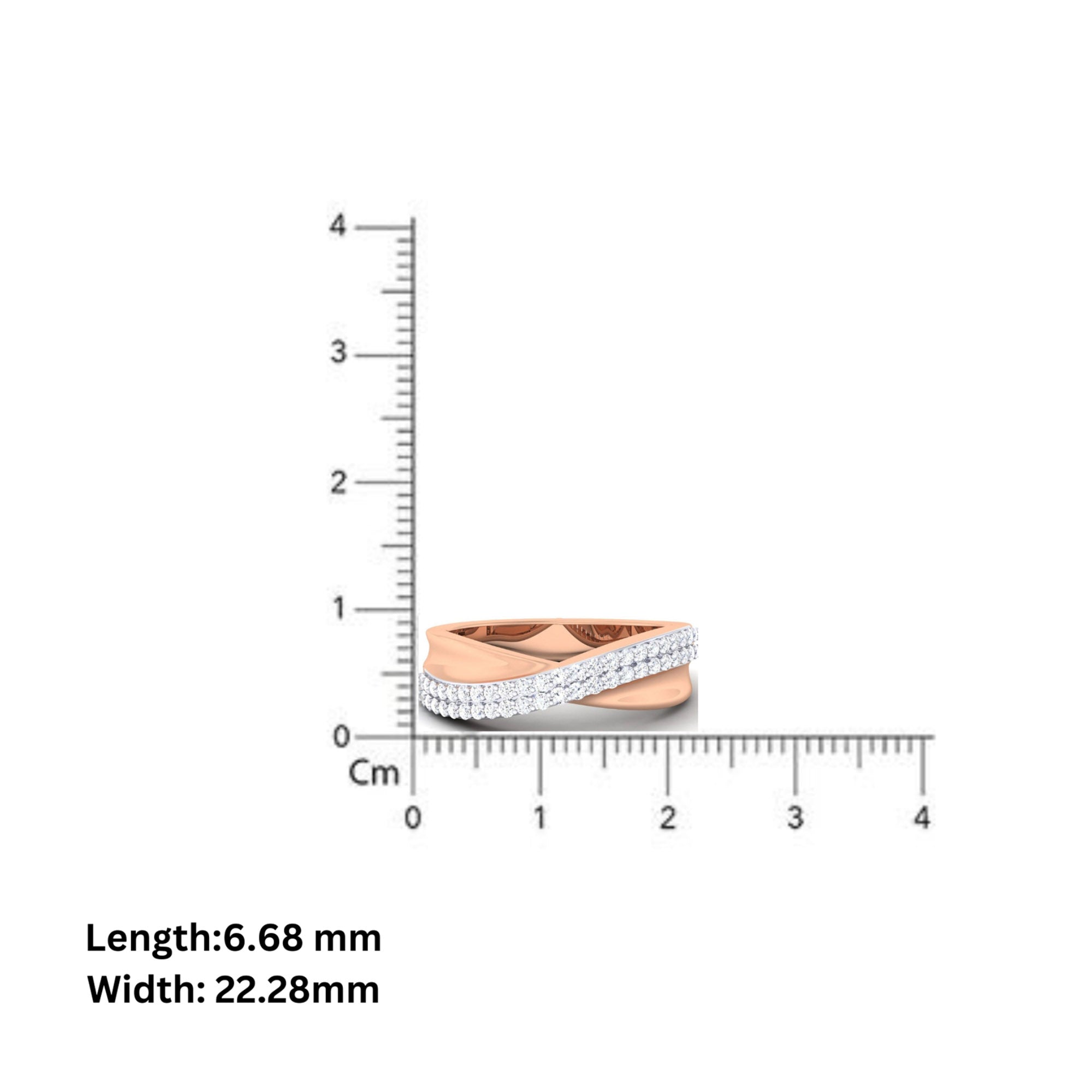 Sparkling Crossover Diamond Band