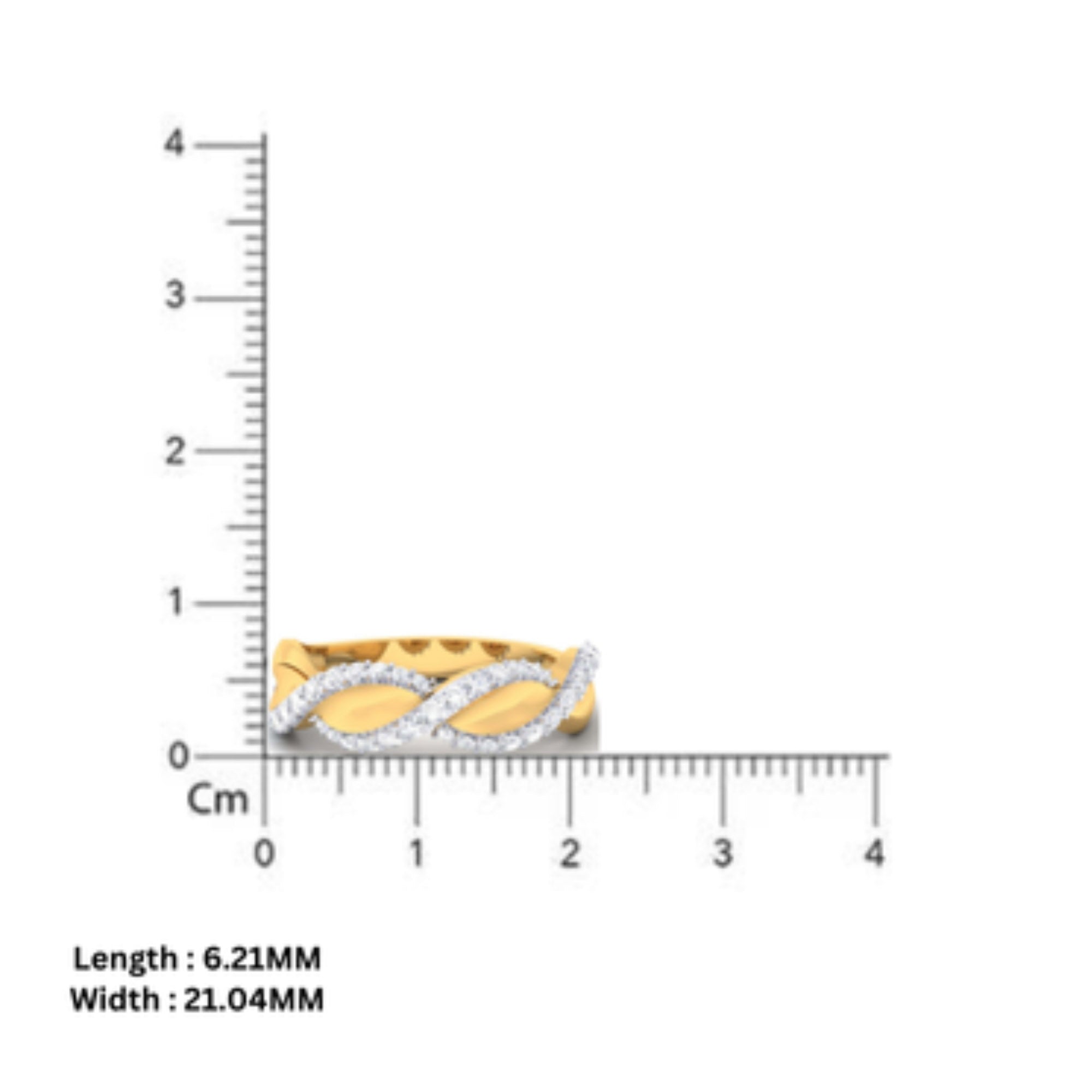 Crossover Diamond Silver Band