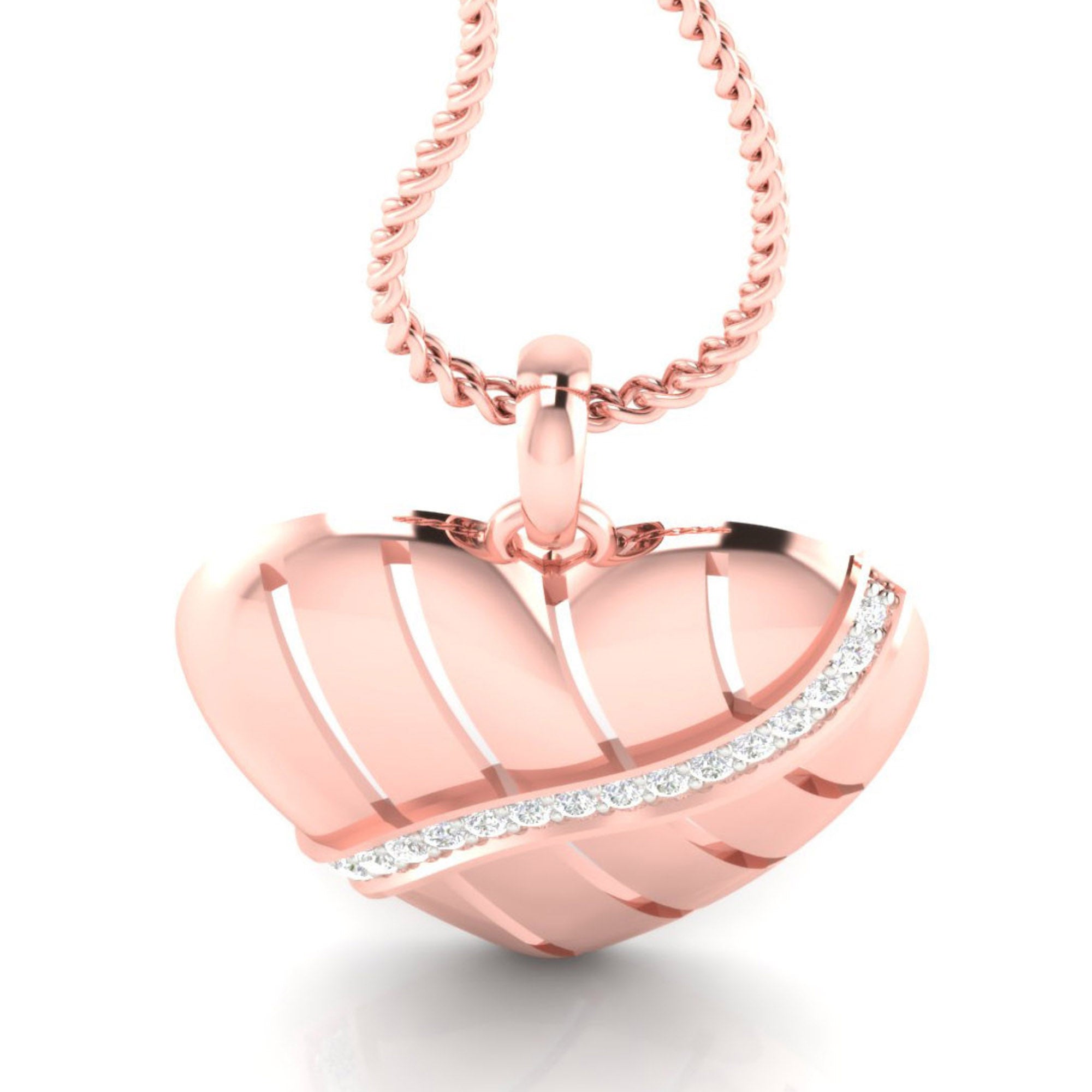 Rose Gold Plated Heart Pendant