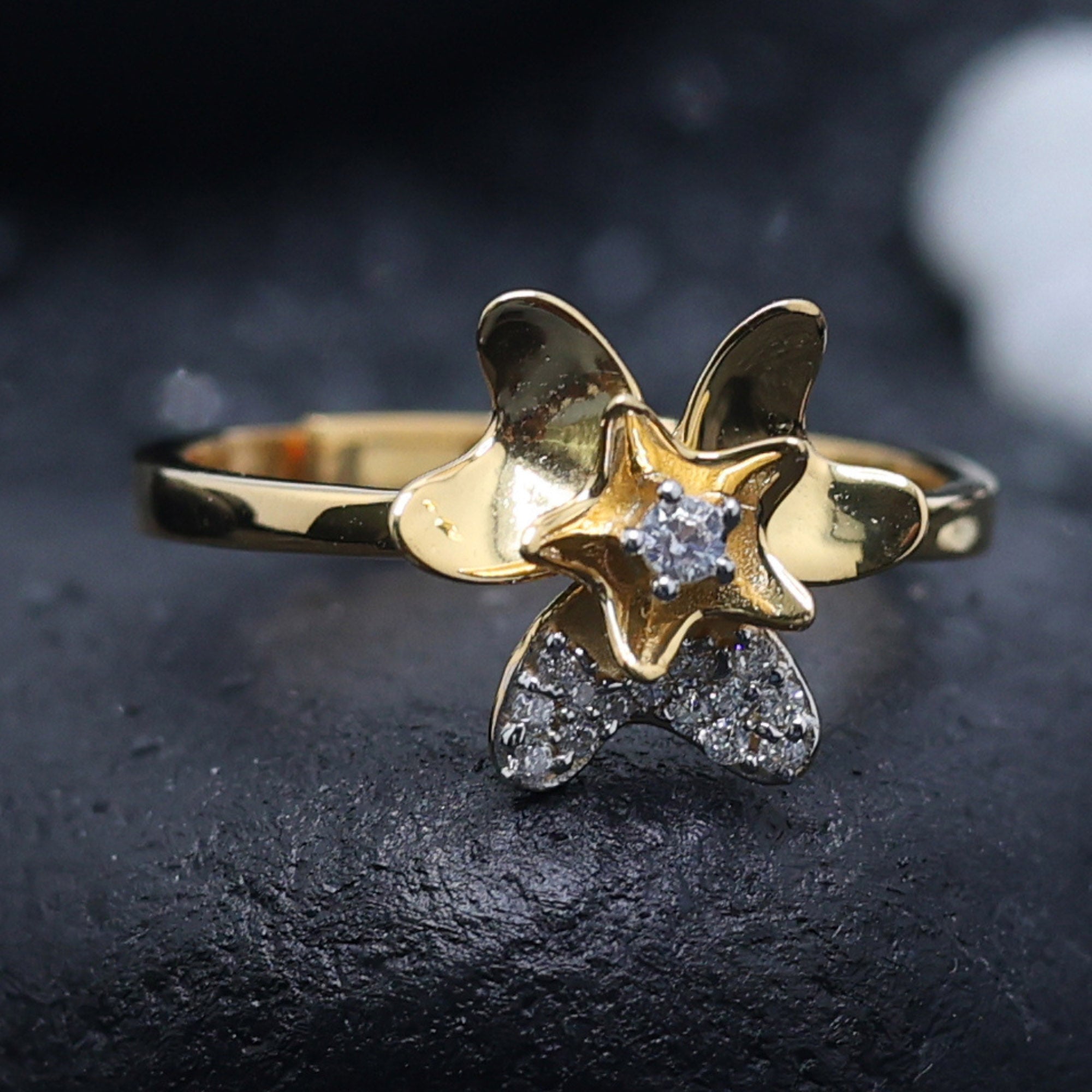 Nature Inspired Floral Diamond Ring