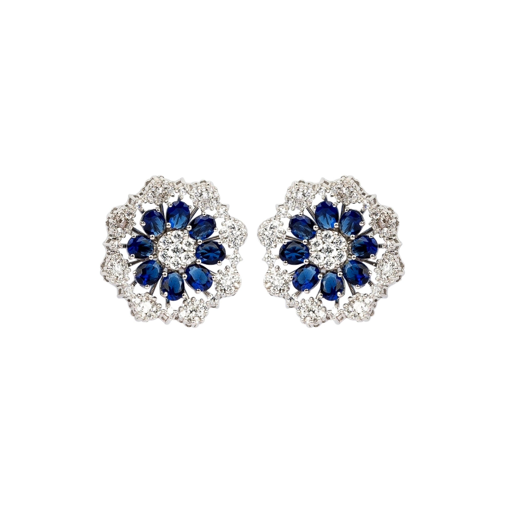 Royal Bloom Sapphire Studs Earring