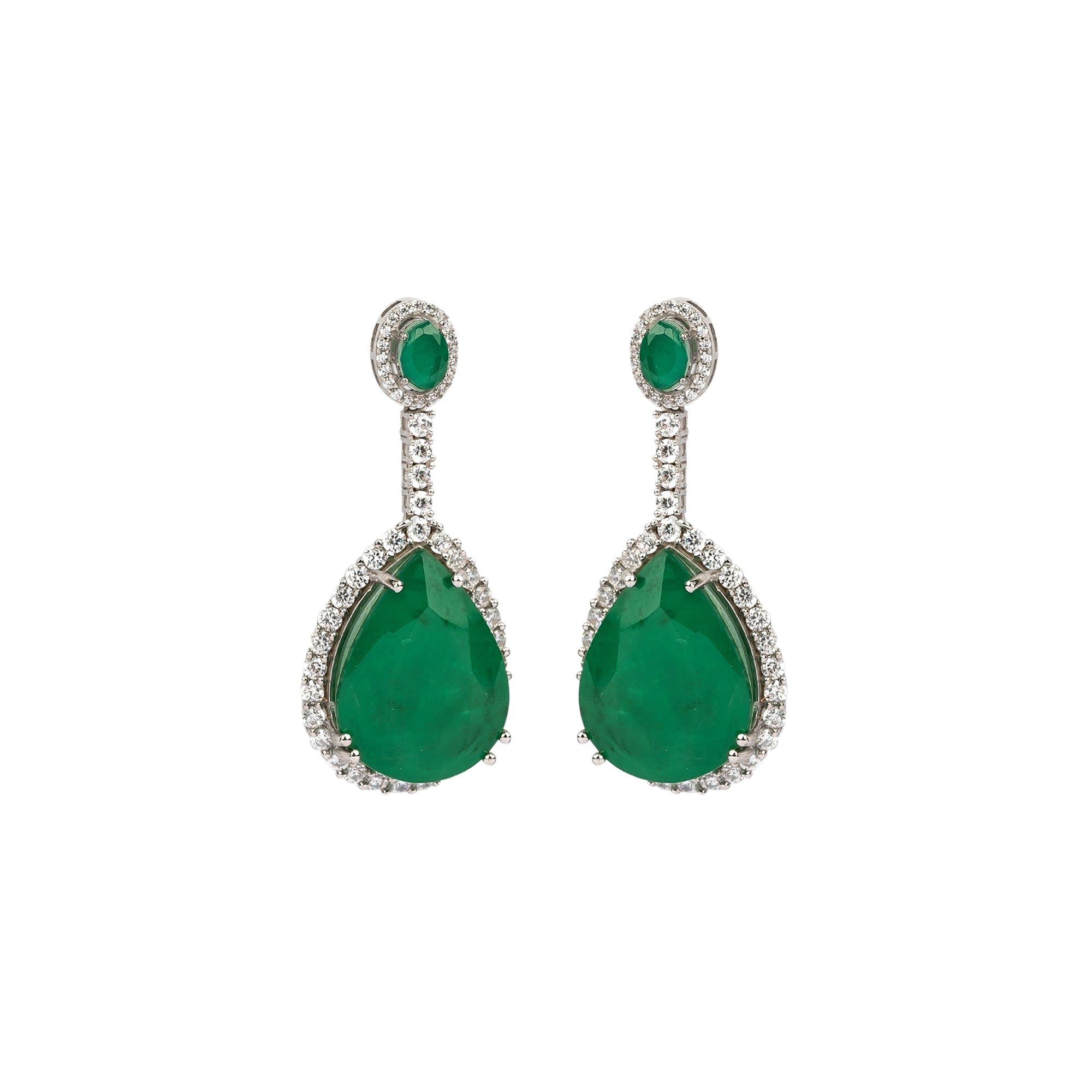 Teardrop Emerald Earring