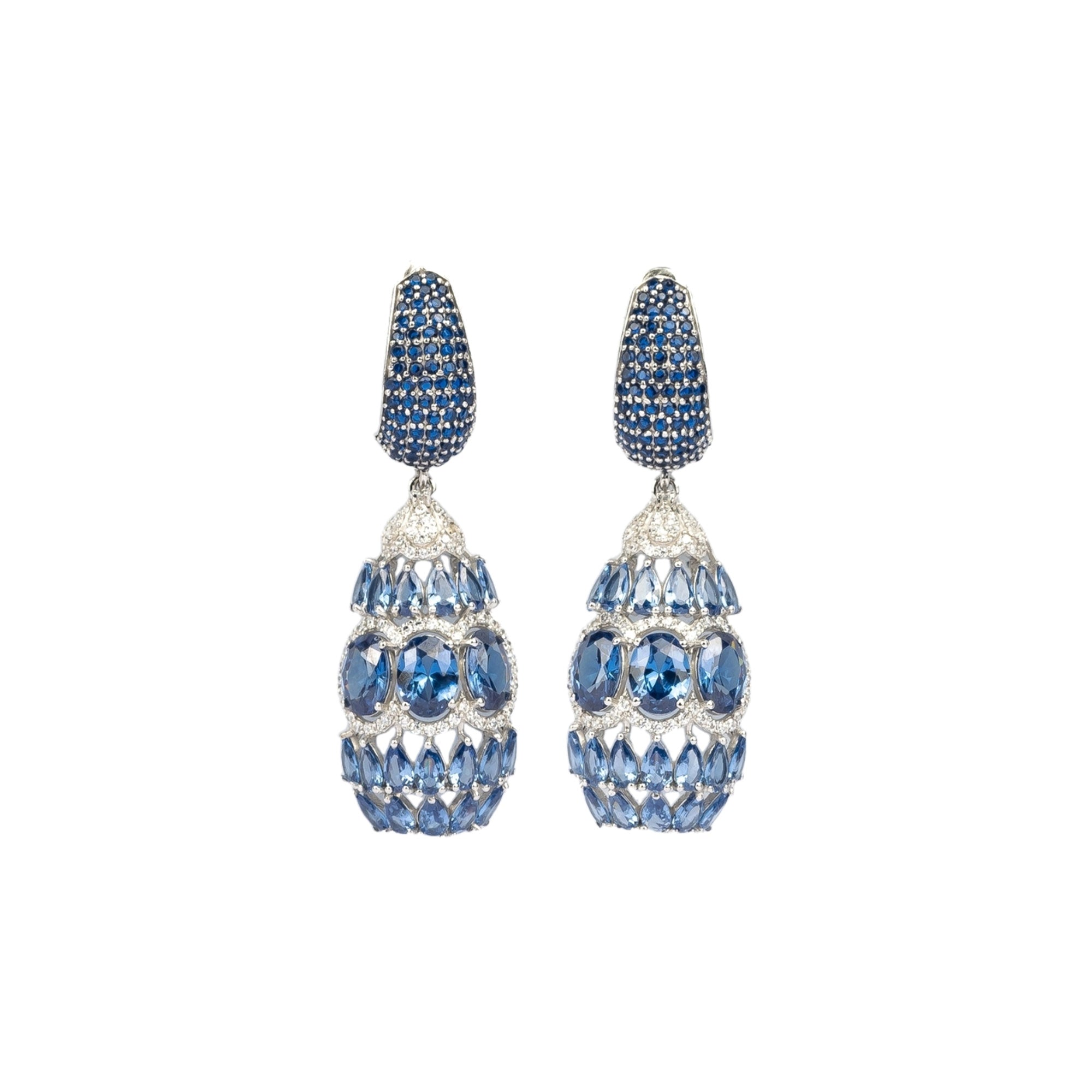Blue Sapphire dangle Earrings