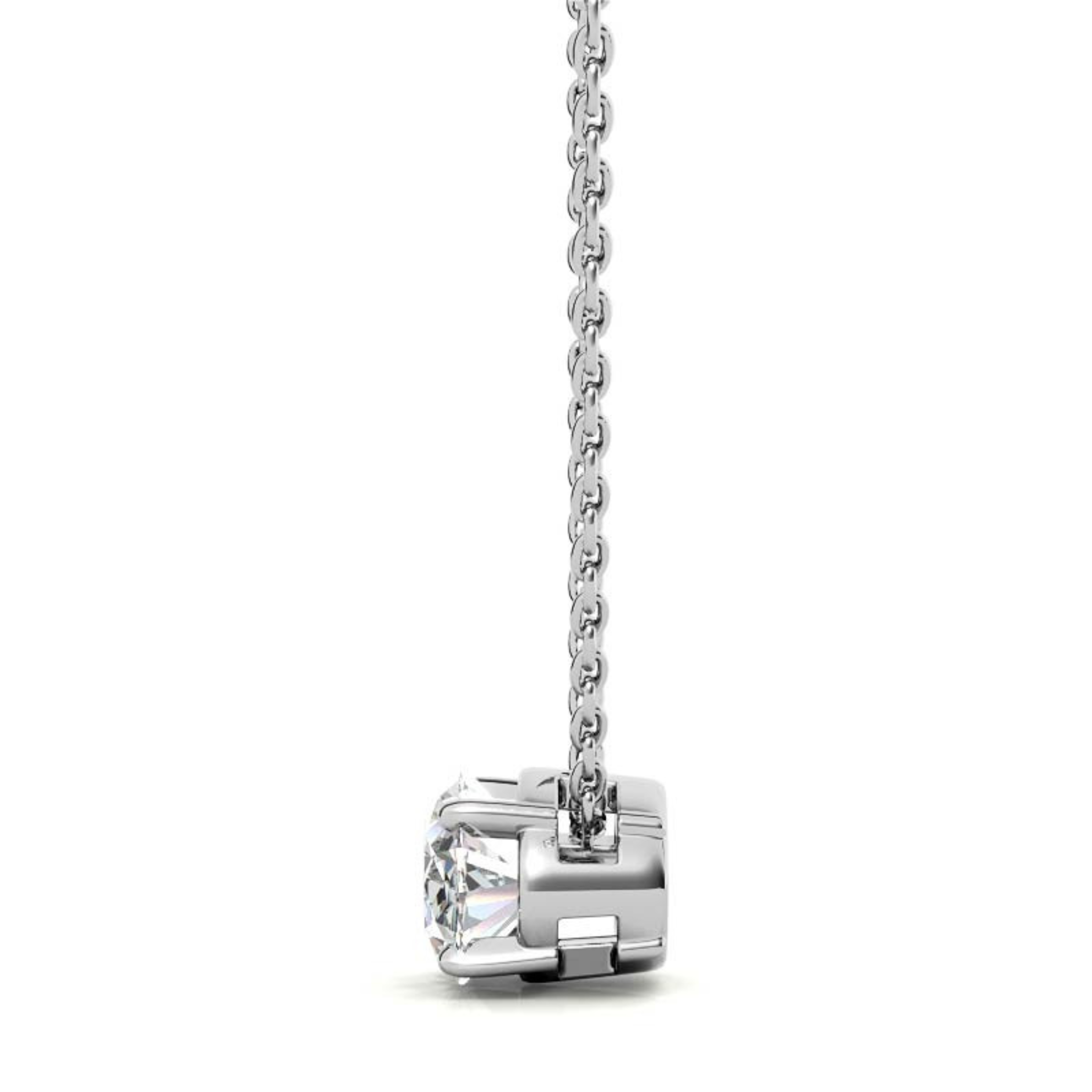 Sterling Silver Spark Solitaire Pendant