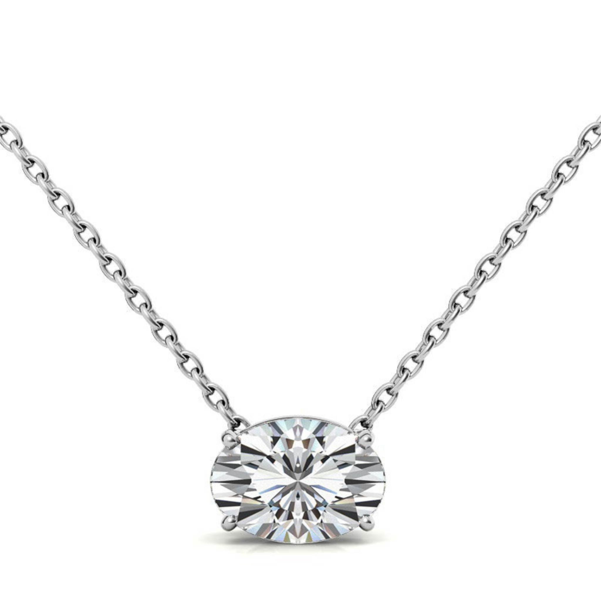 Sterling Silver Spark Solitaire Pendant