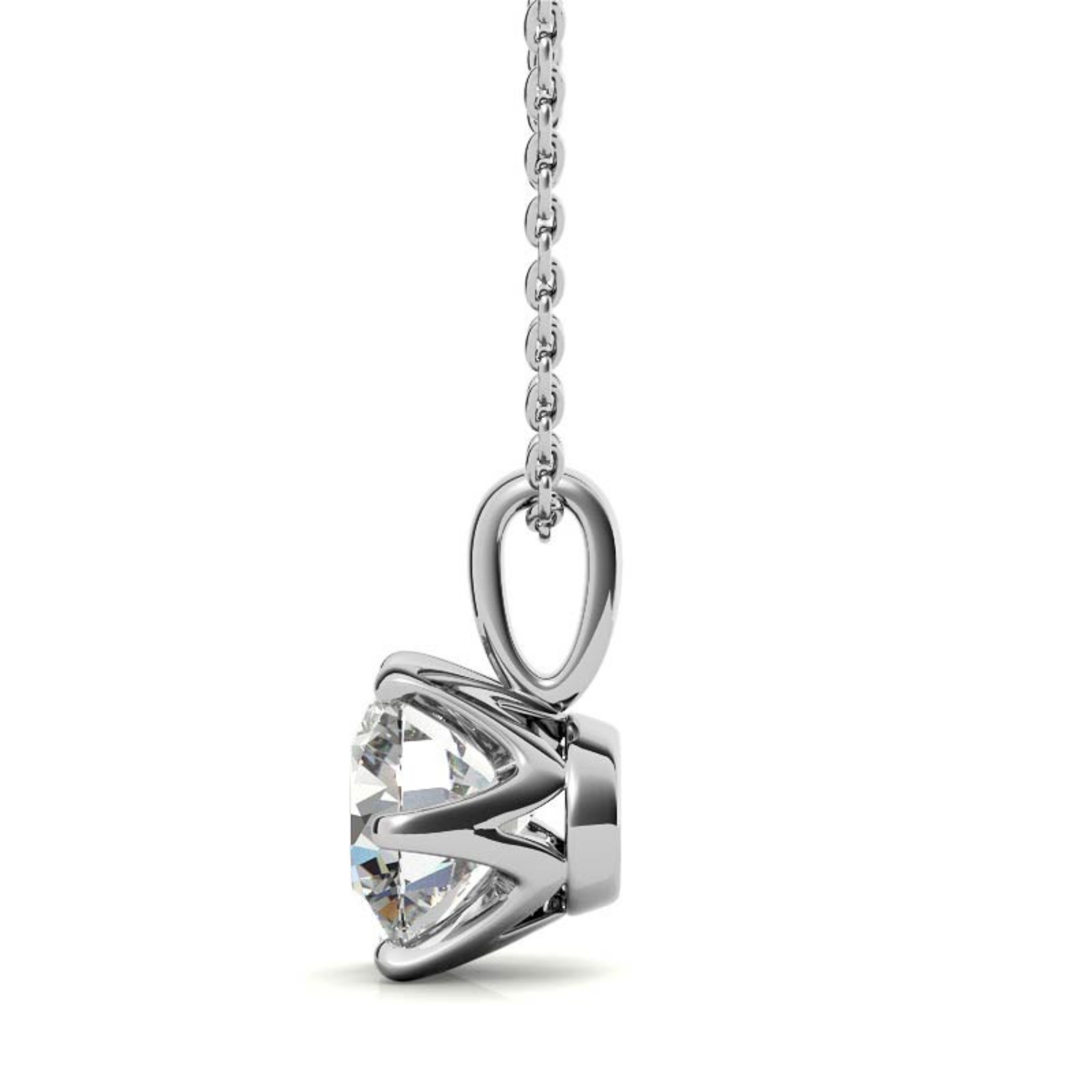 Classic Round Solitaire Pendant