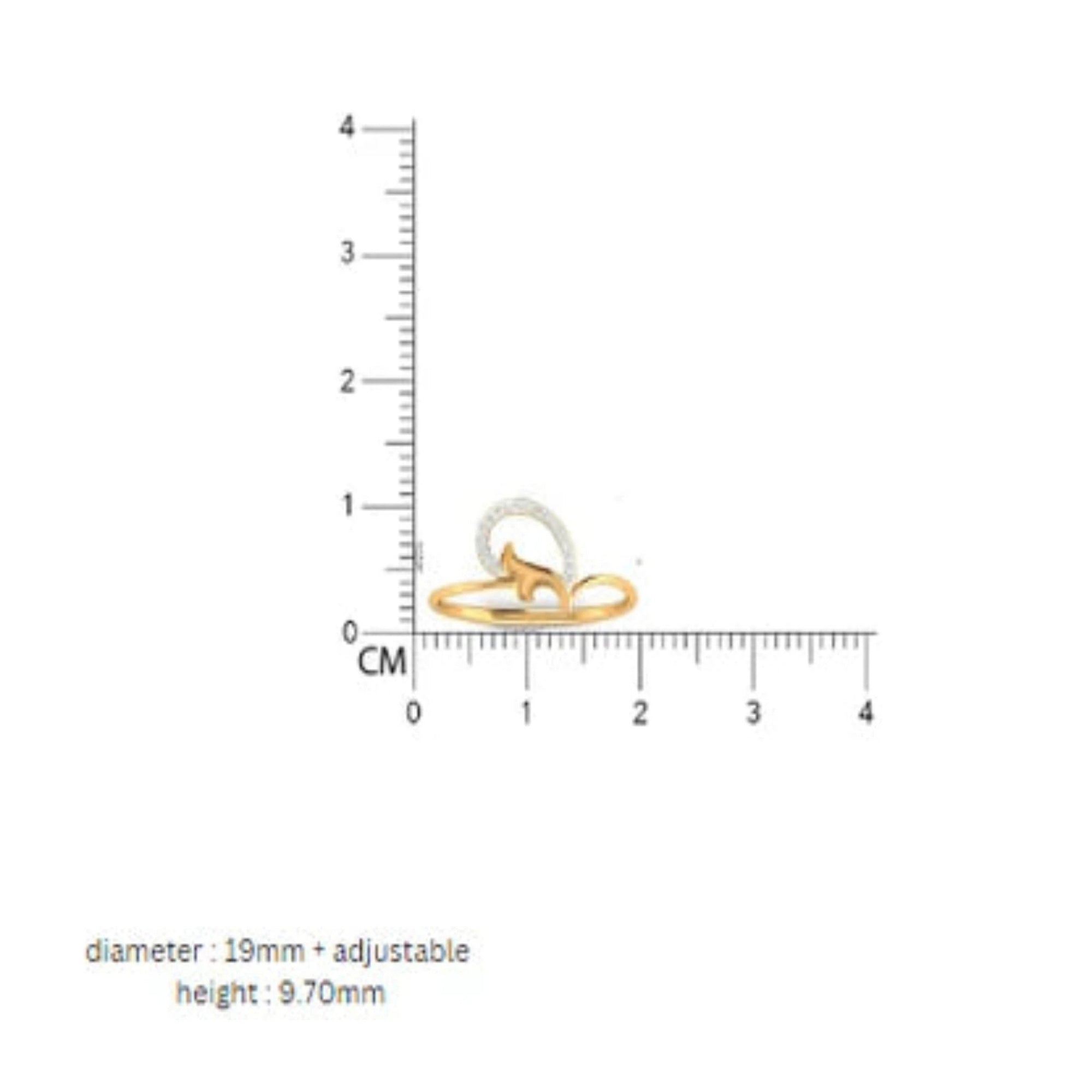Gold Plated Diamond Loop Ring