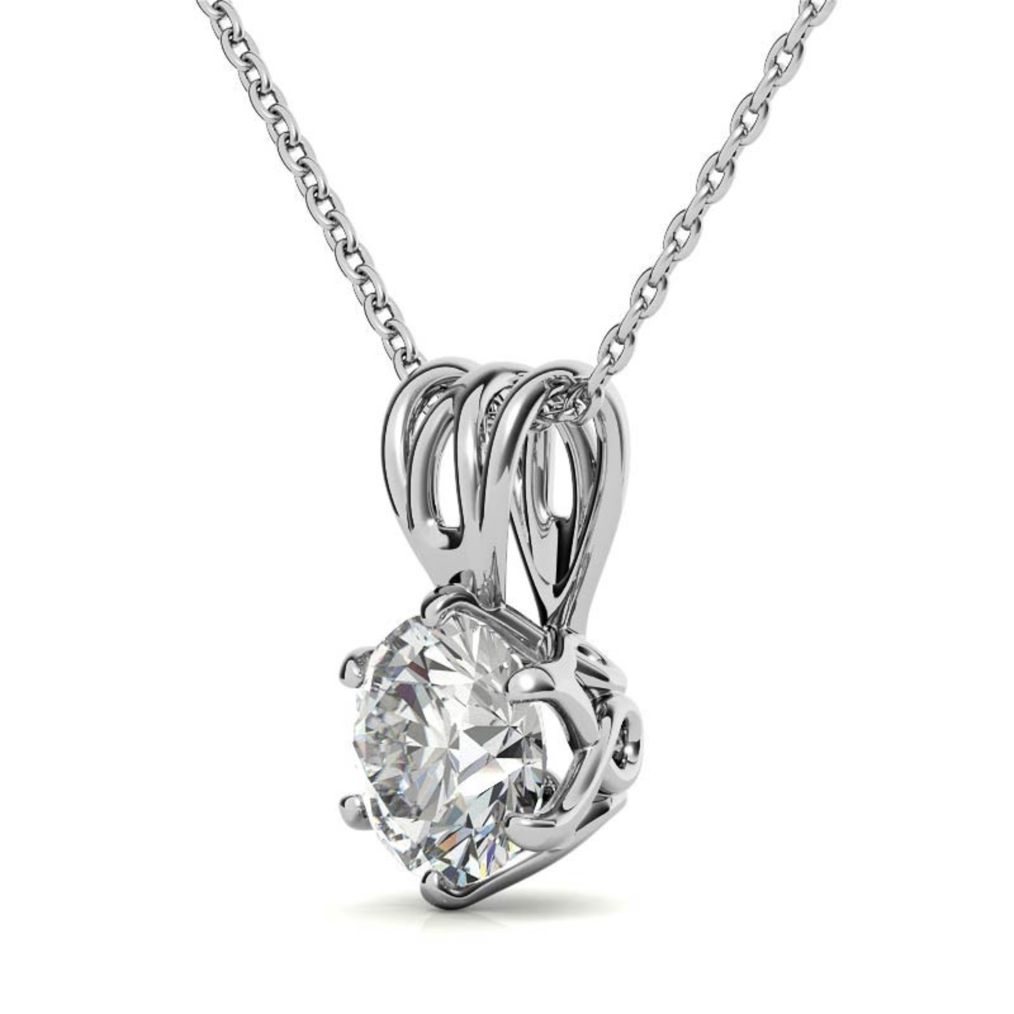 Round Cut Solitaire Pendant