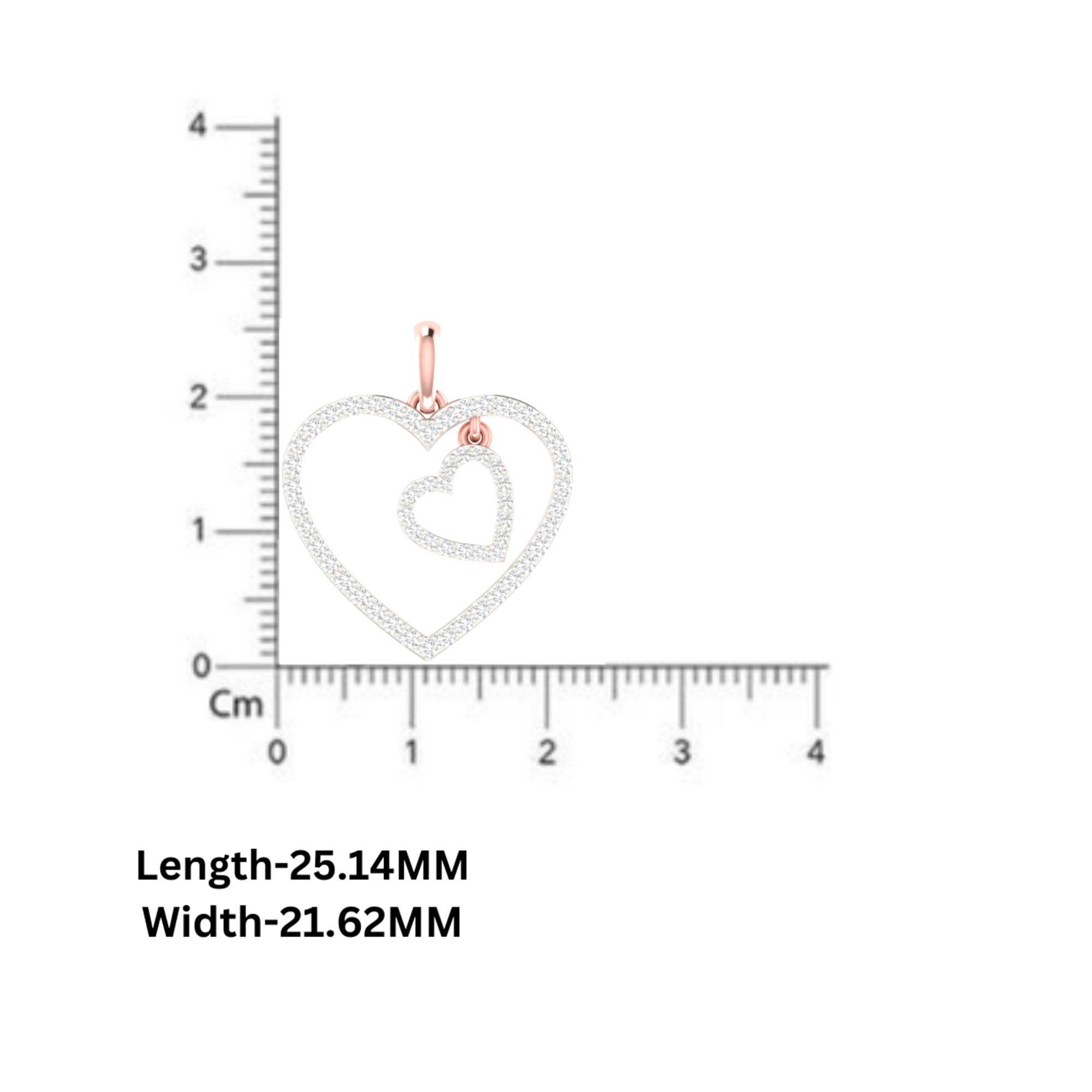 Diamond Accent Double Heart Pendant