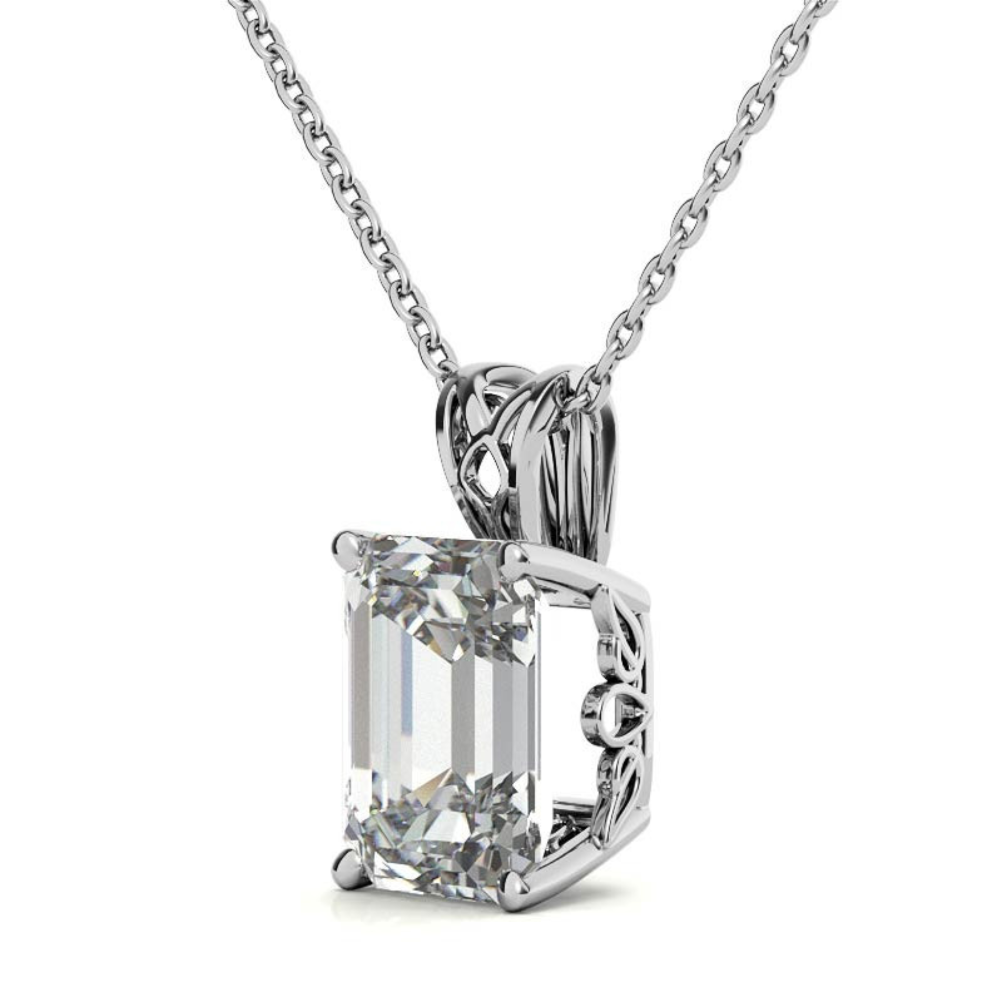Elegant Emerald Cut Pendant