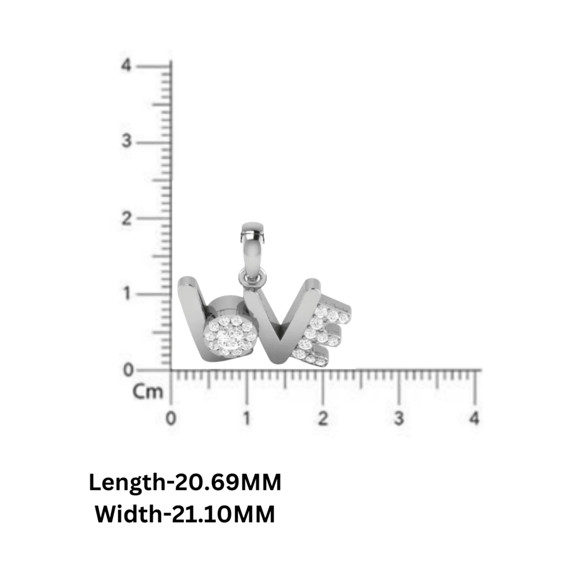 Sterling Silver Love Script Pendant