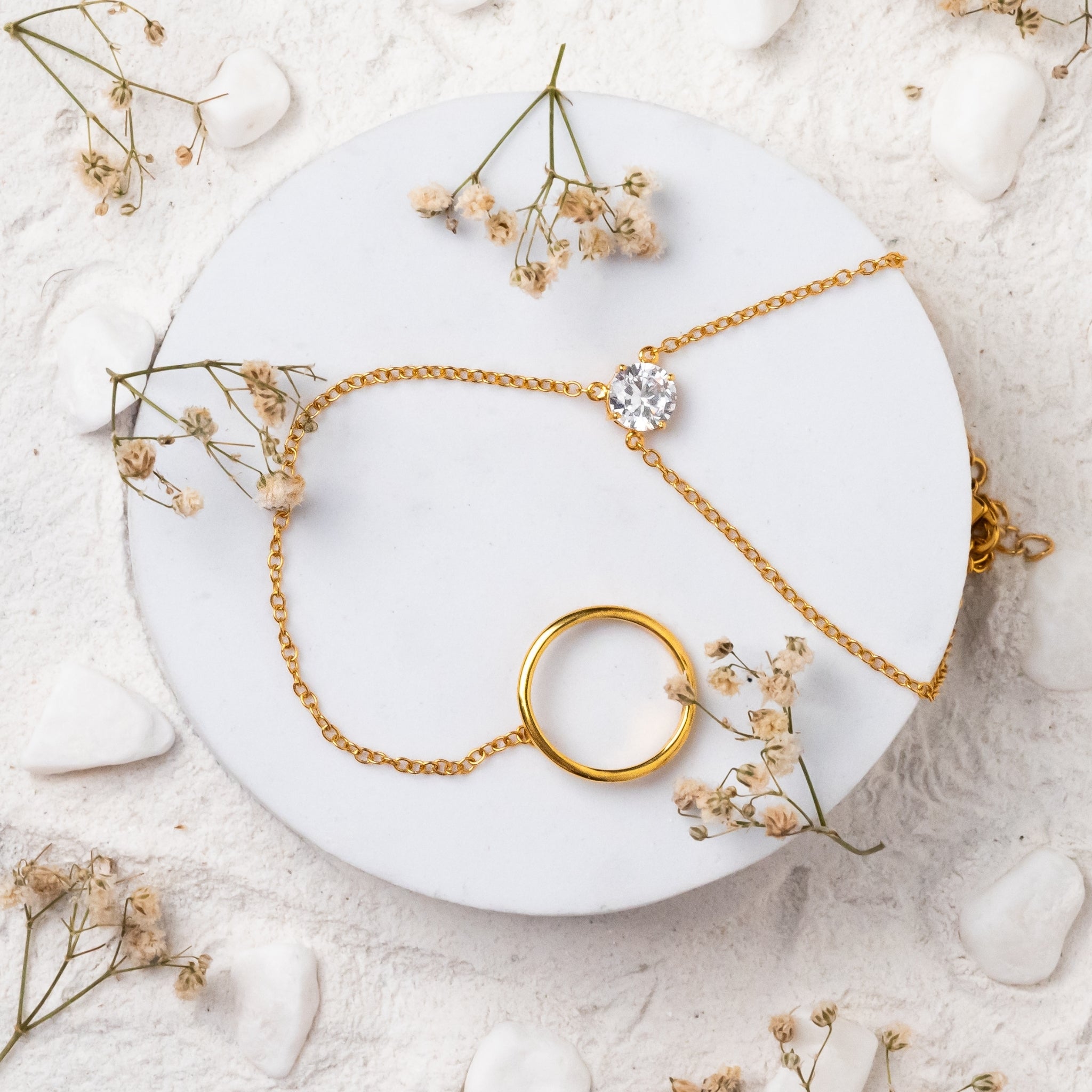 Yellow Gold Vermeil Hand Chain