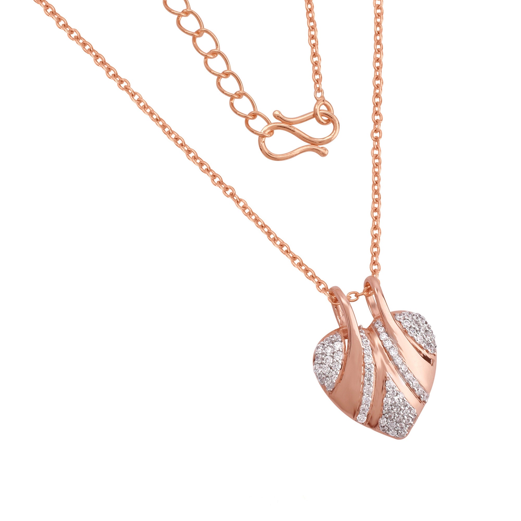 Rose Gold Diamond Heart Pendant