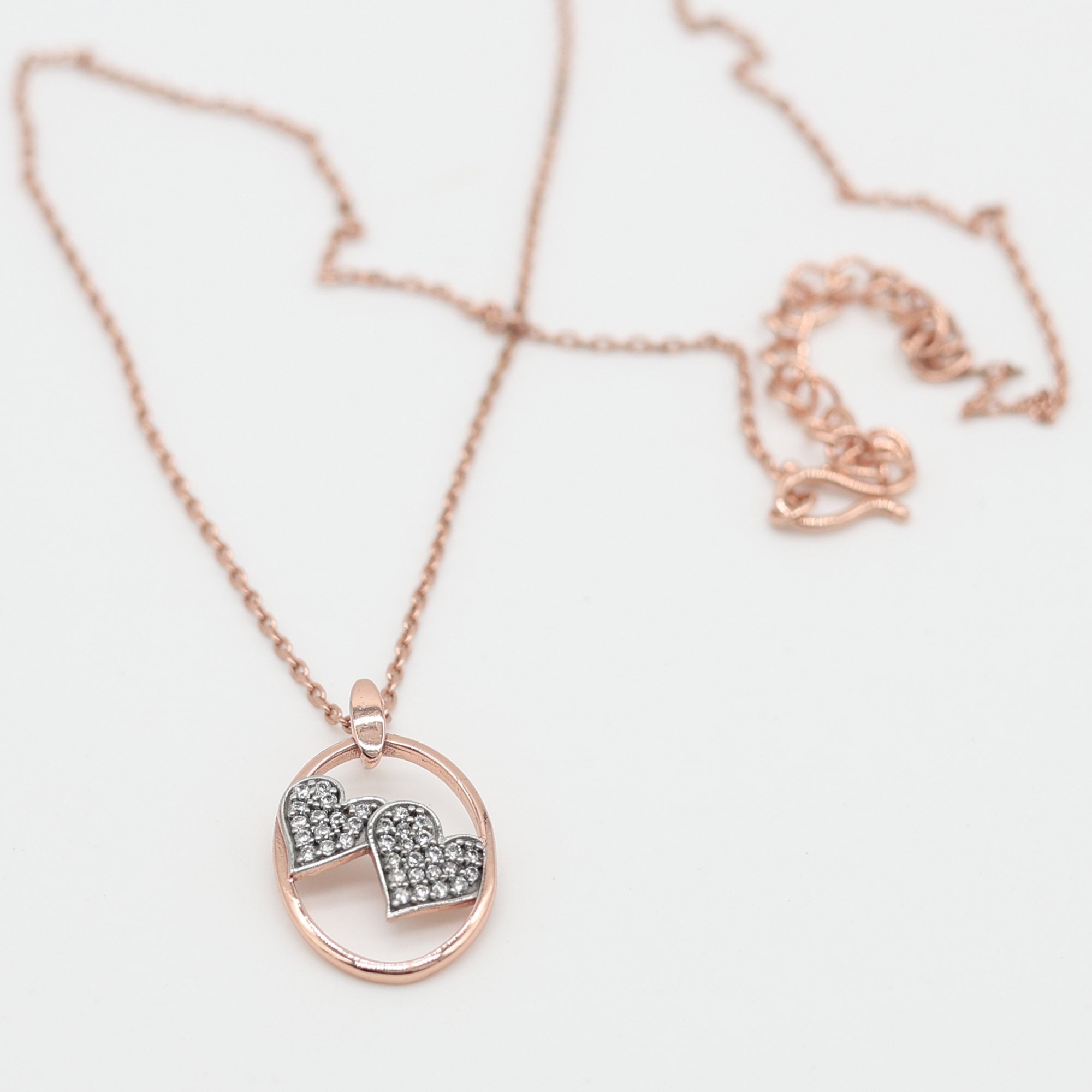 Elegant Twin Heart Pendant
