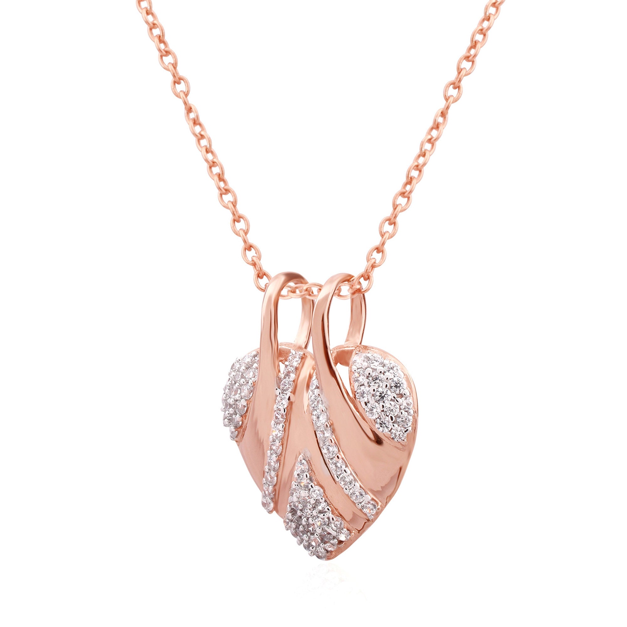 Rose Gold Diamond Heart Pendant