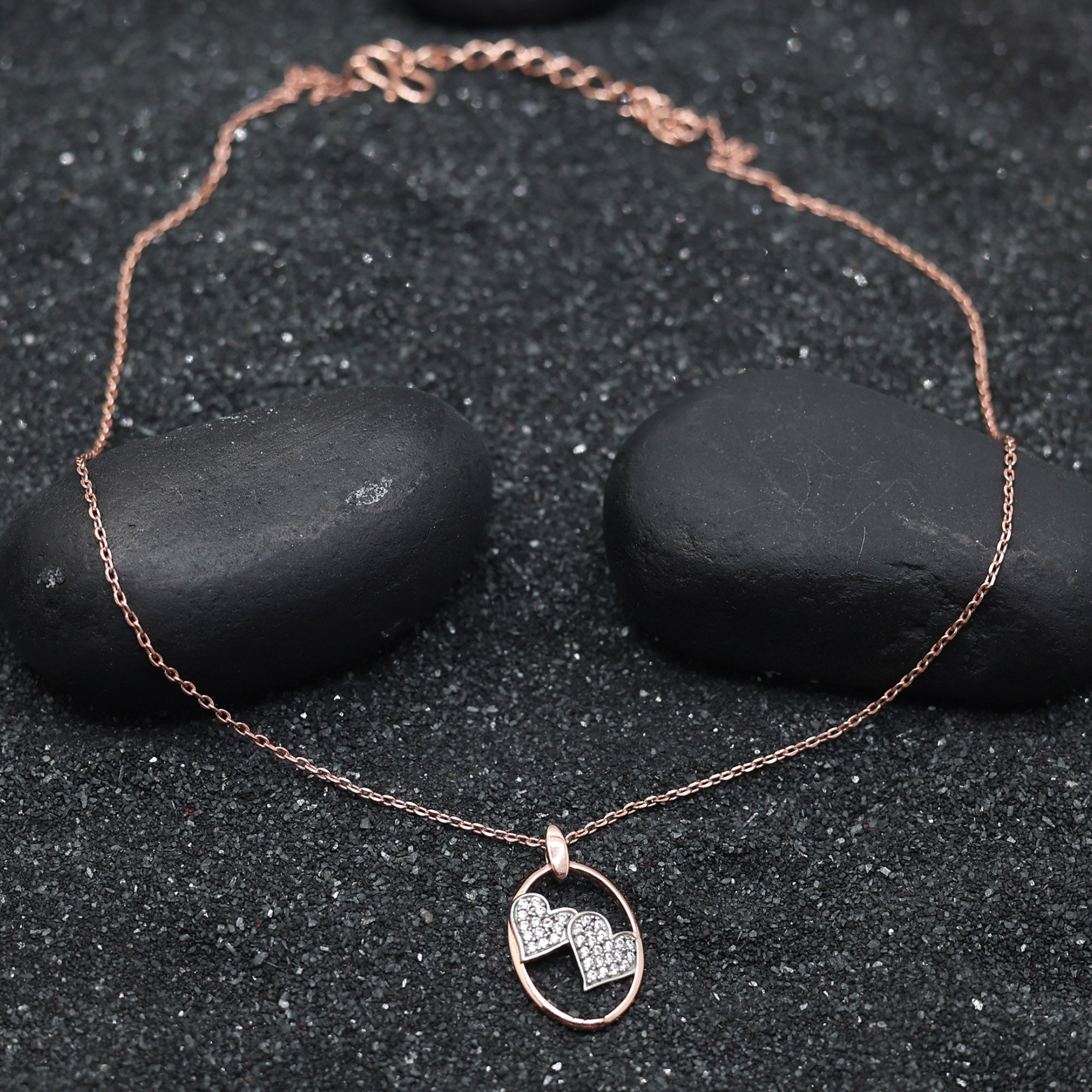 Elegant Twin Heart Pendant