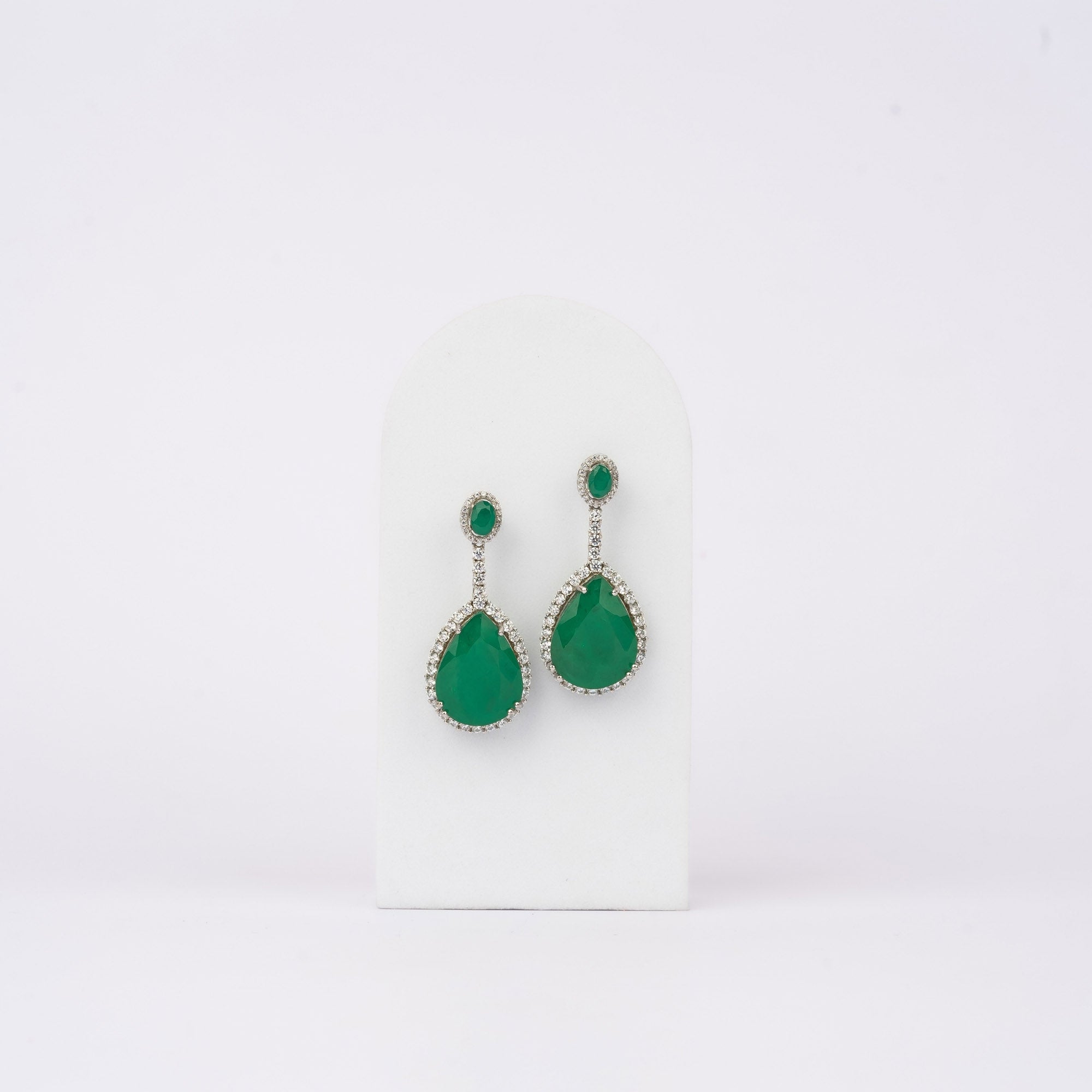 Teardrop Emerald Earring