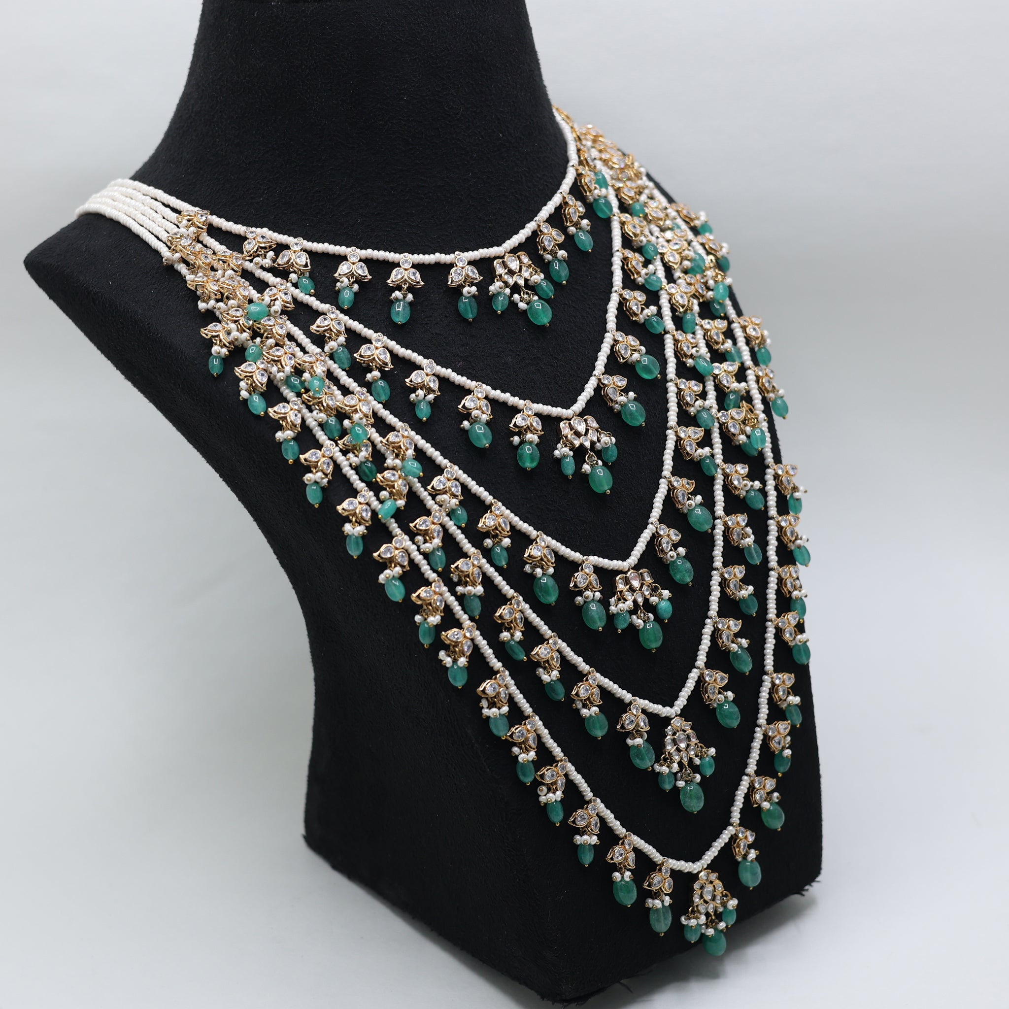 Exquisite Multi Layered Floral Design Necklace