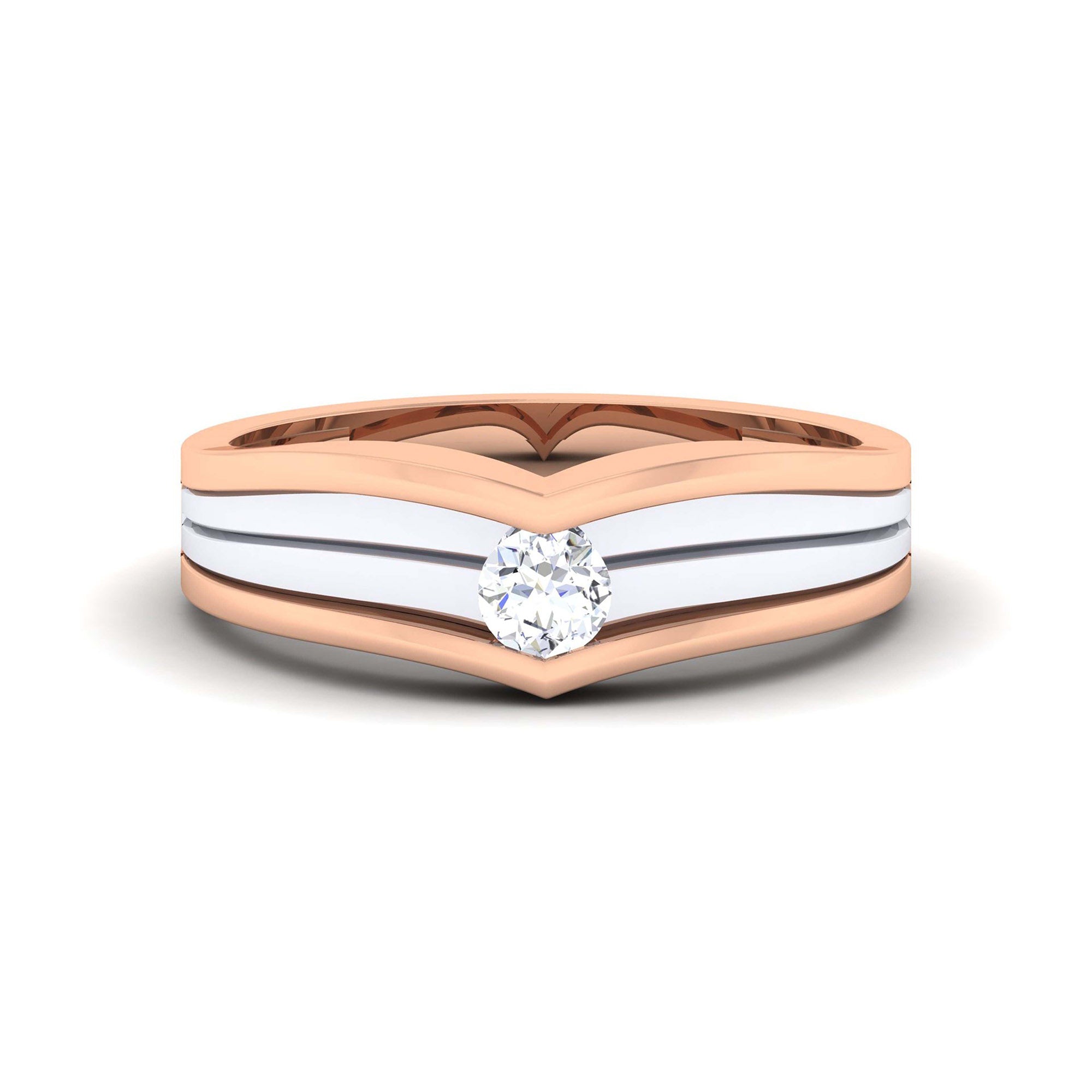 Adjustable Radiant Silver Rose Gold Dual-Tone Band
