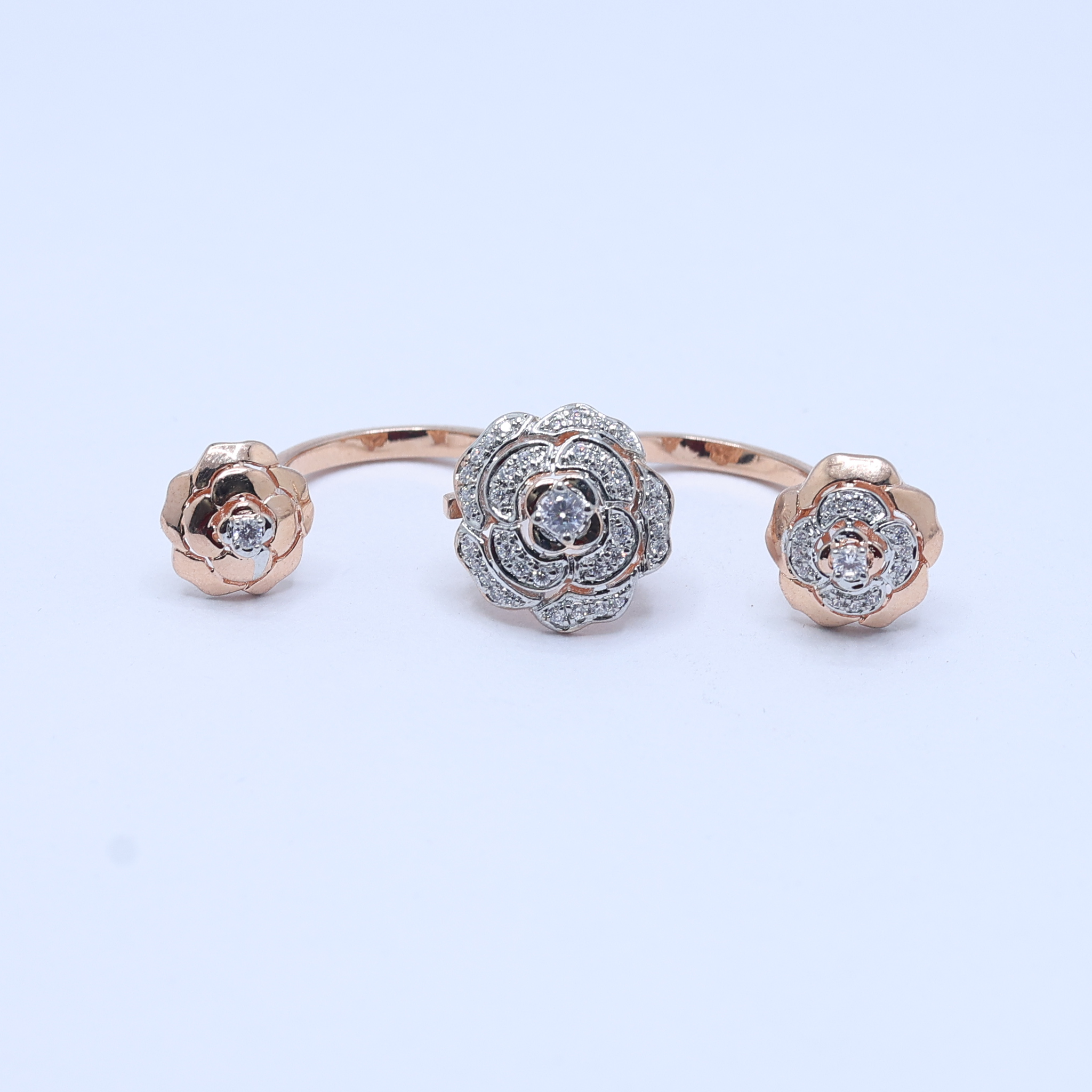 Rose Gold Plated Floral Ring