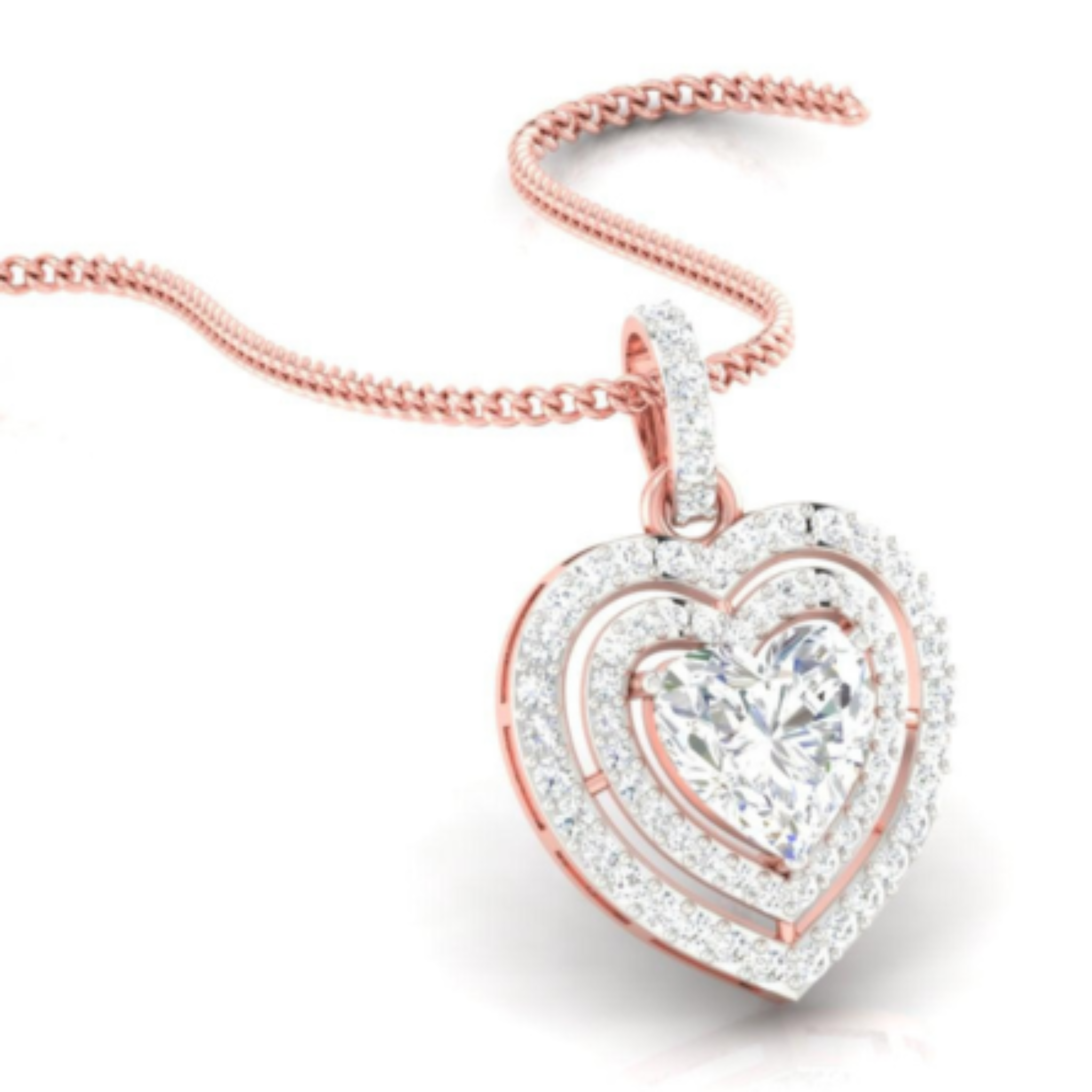 Triple Heart Love Pendant