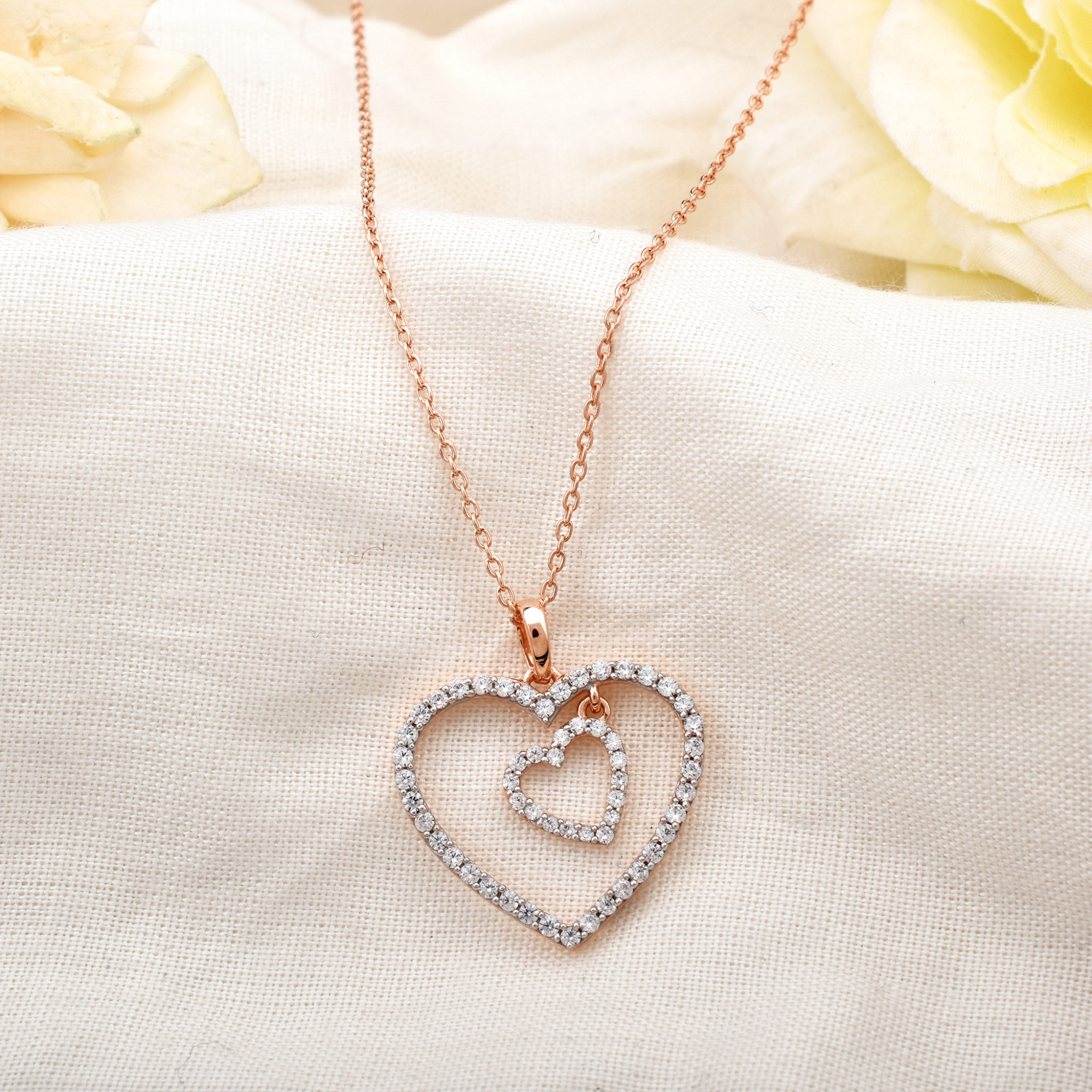 Infinite Love Double Heart Pendant
