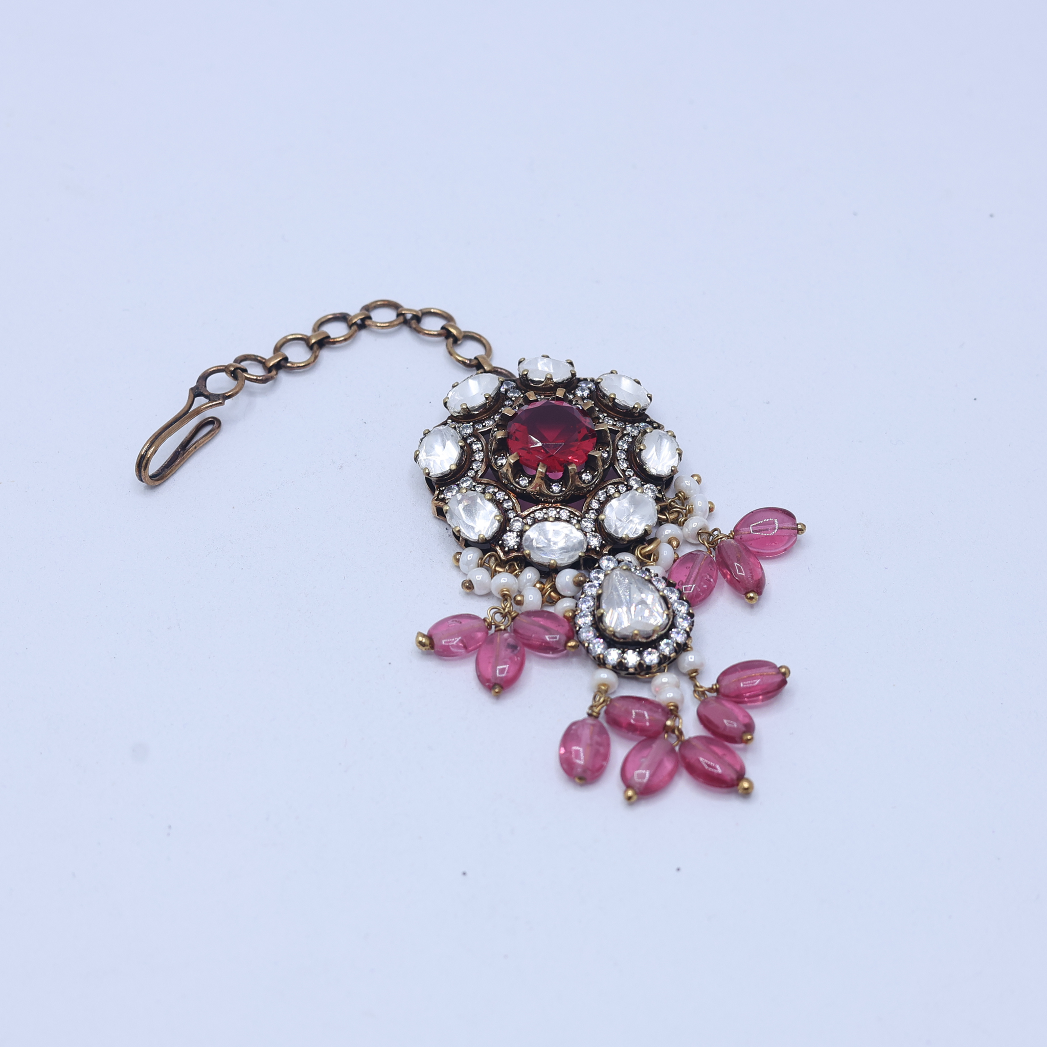 Polki Maang Tikka with Ruby