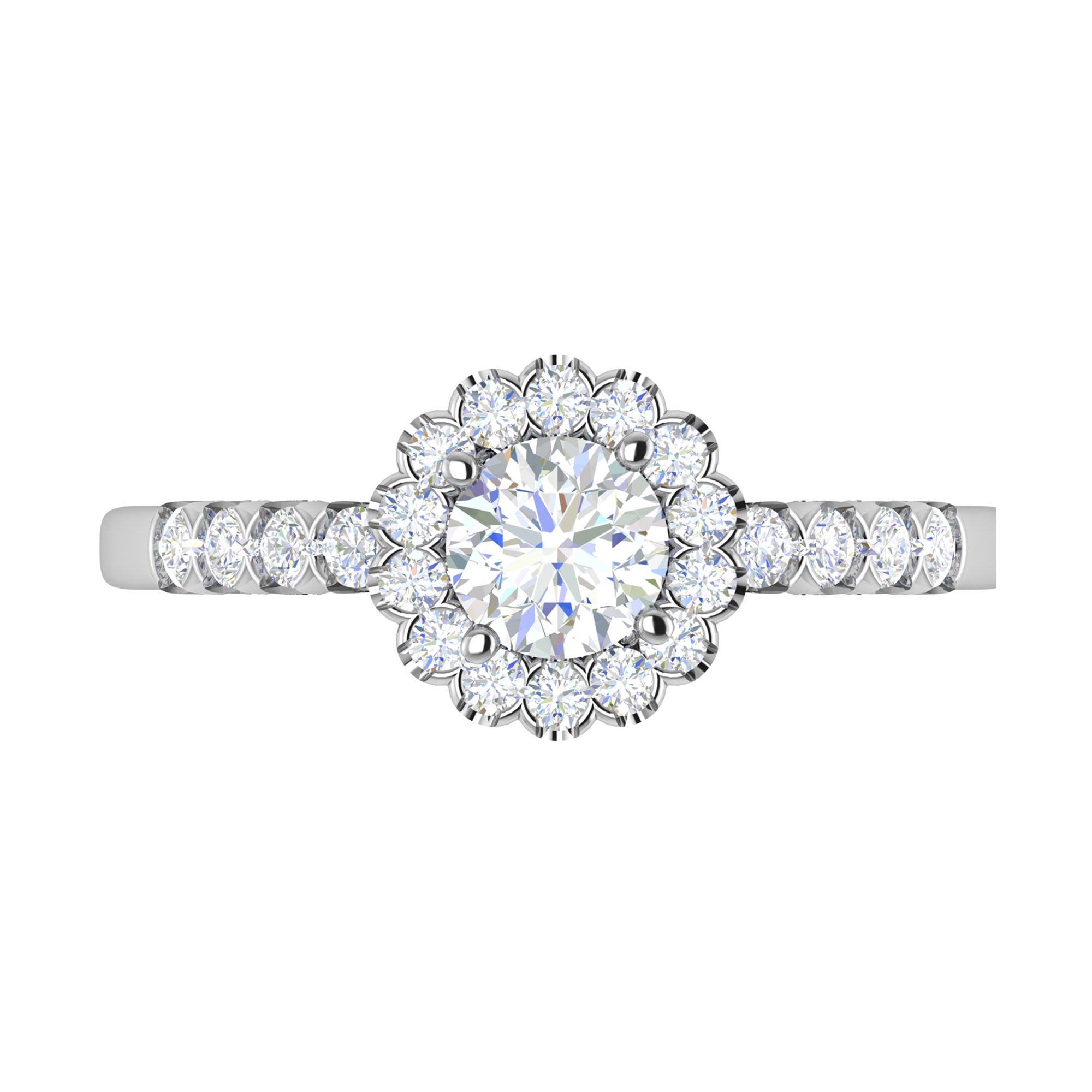 American Diamond Halo Promise Ring