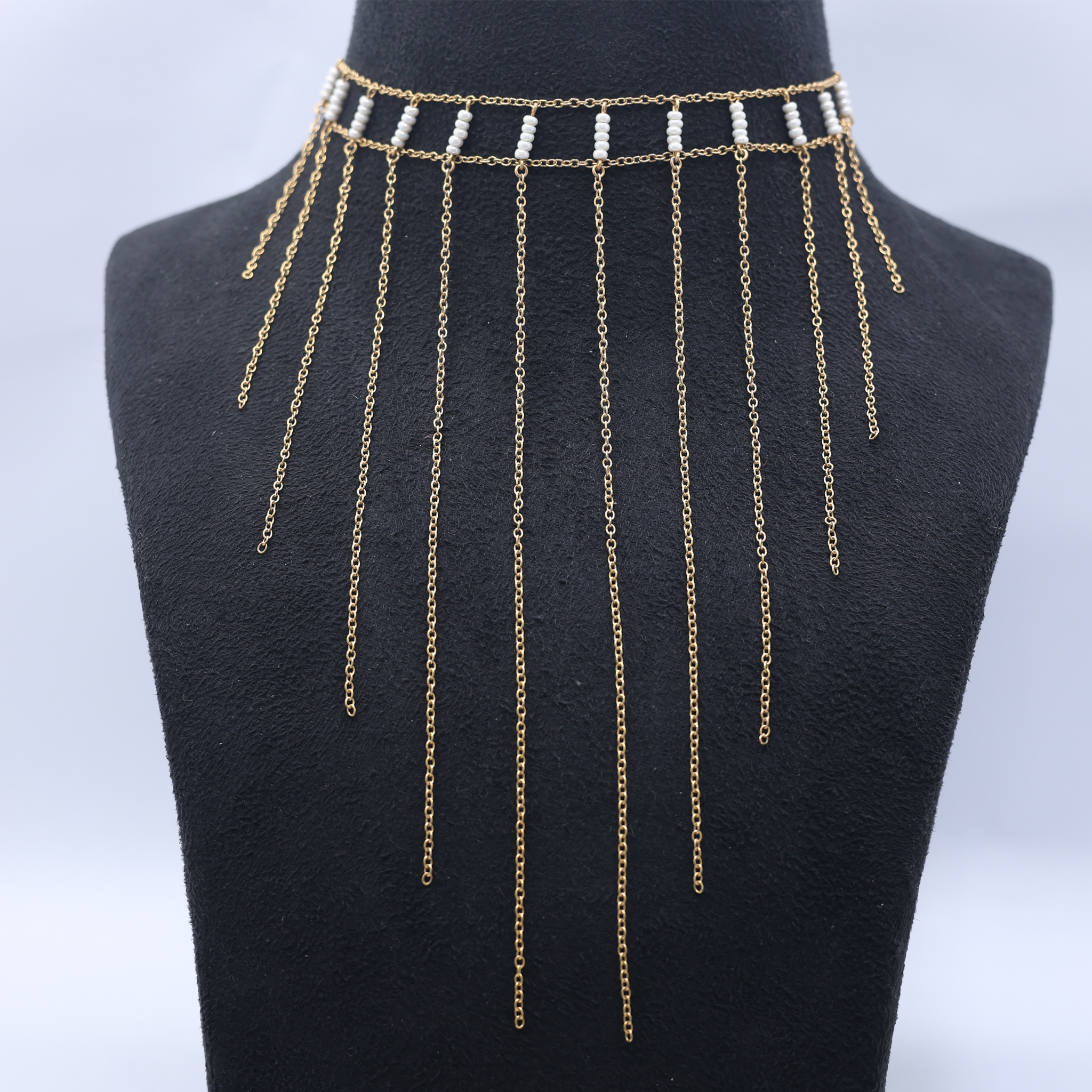 Elegant Waterfall Choker Necklace