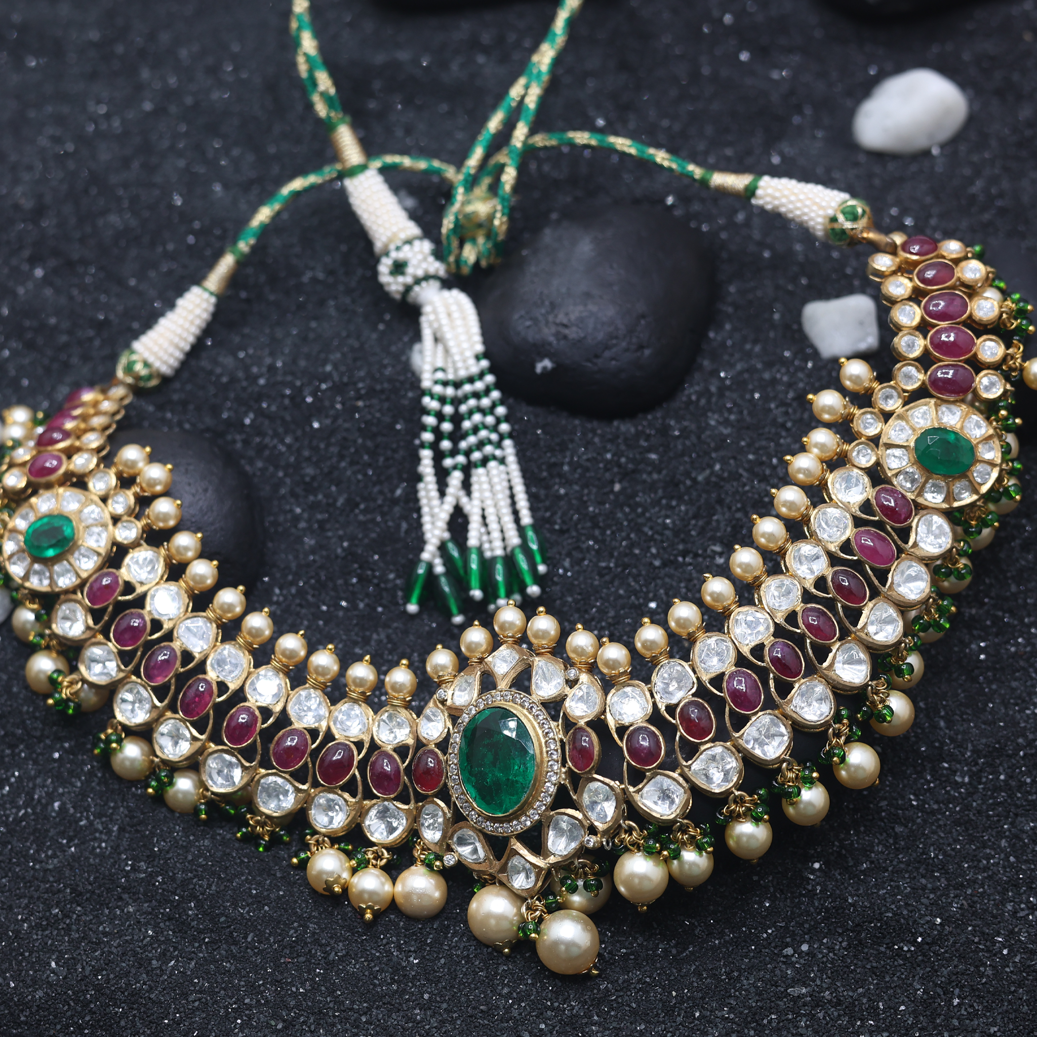 Luxury Gemstone Choker Necklace