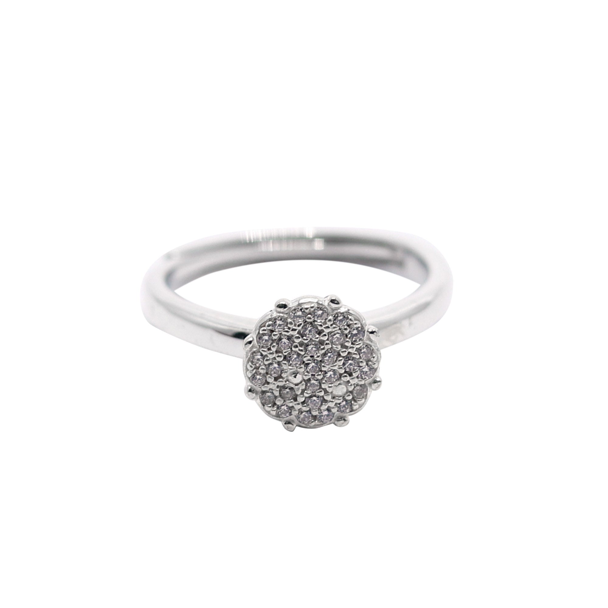 Elegant Sterling Silver Cluster Ring
