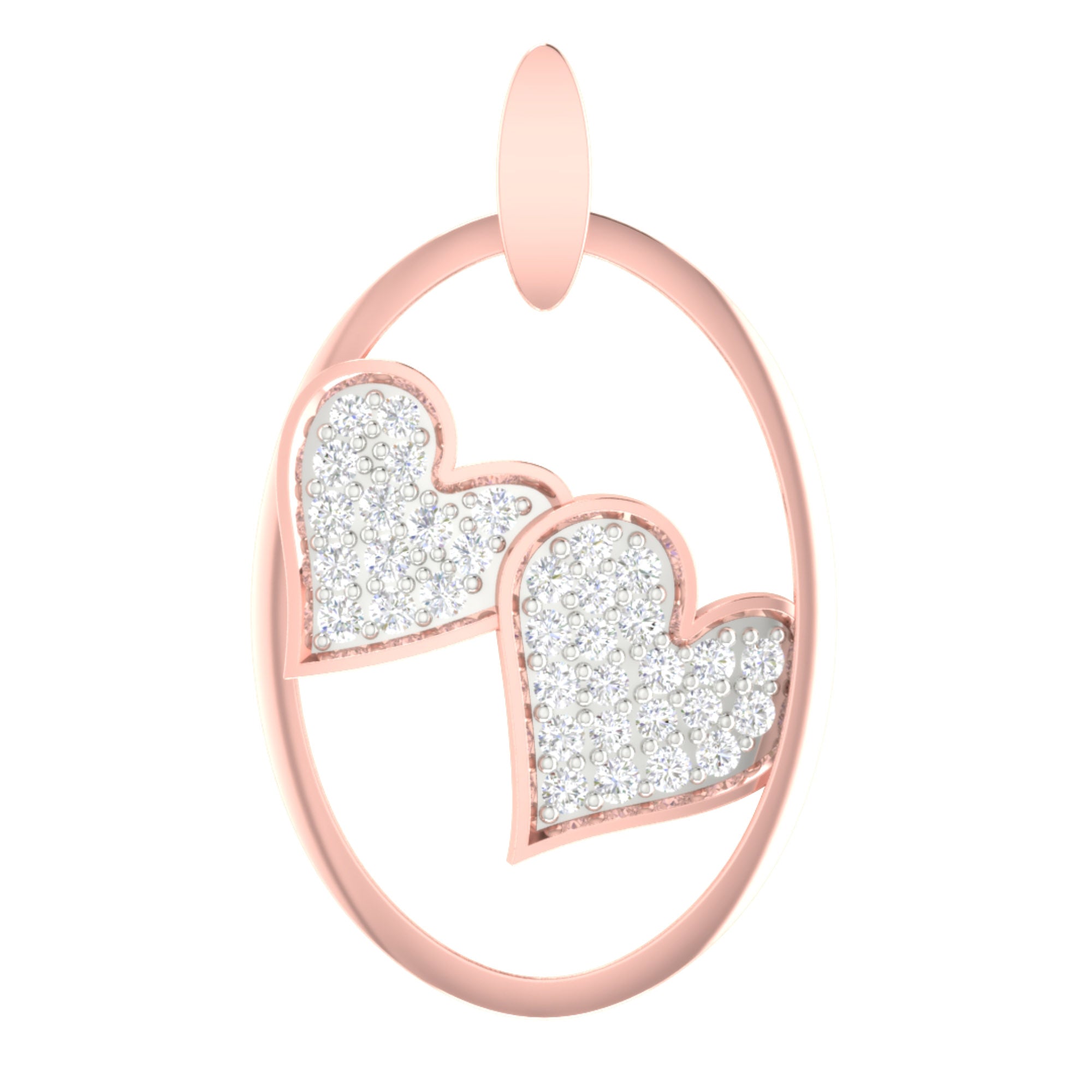 Elegant Twin Heart Pendant