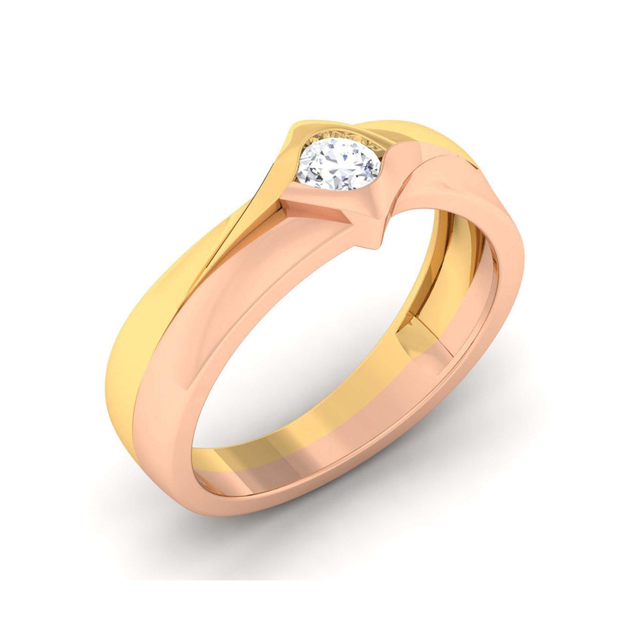 Elegant Two Tone Silver Band