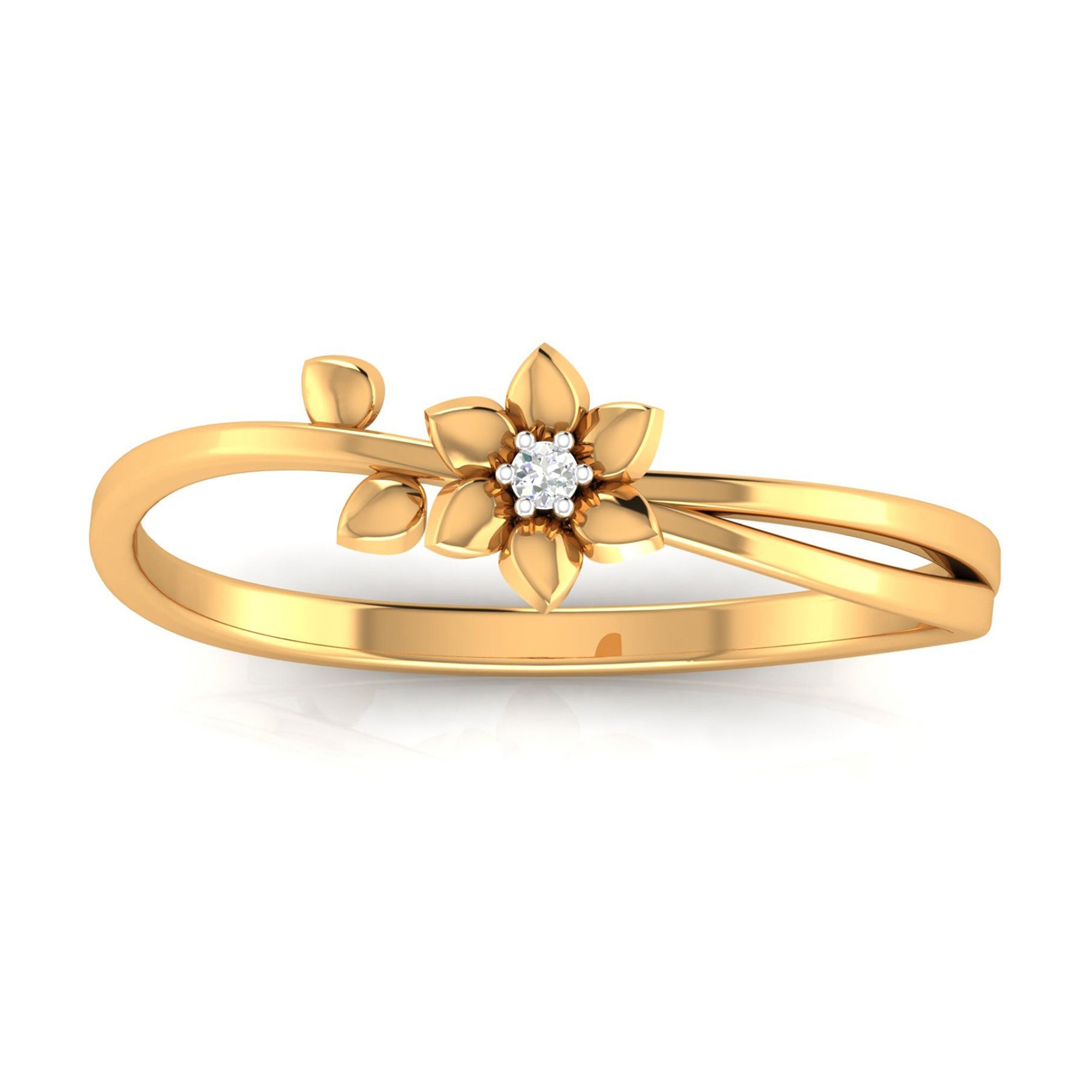 Flower Diamond Adjustable Ring
