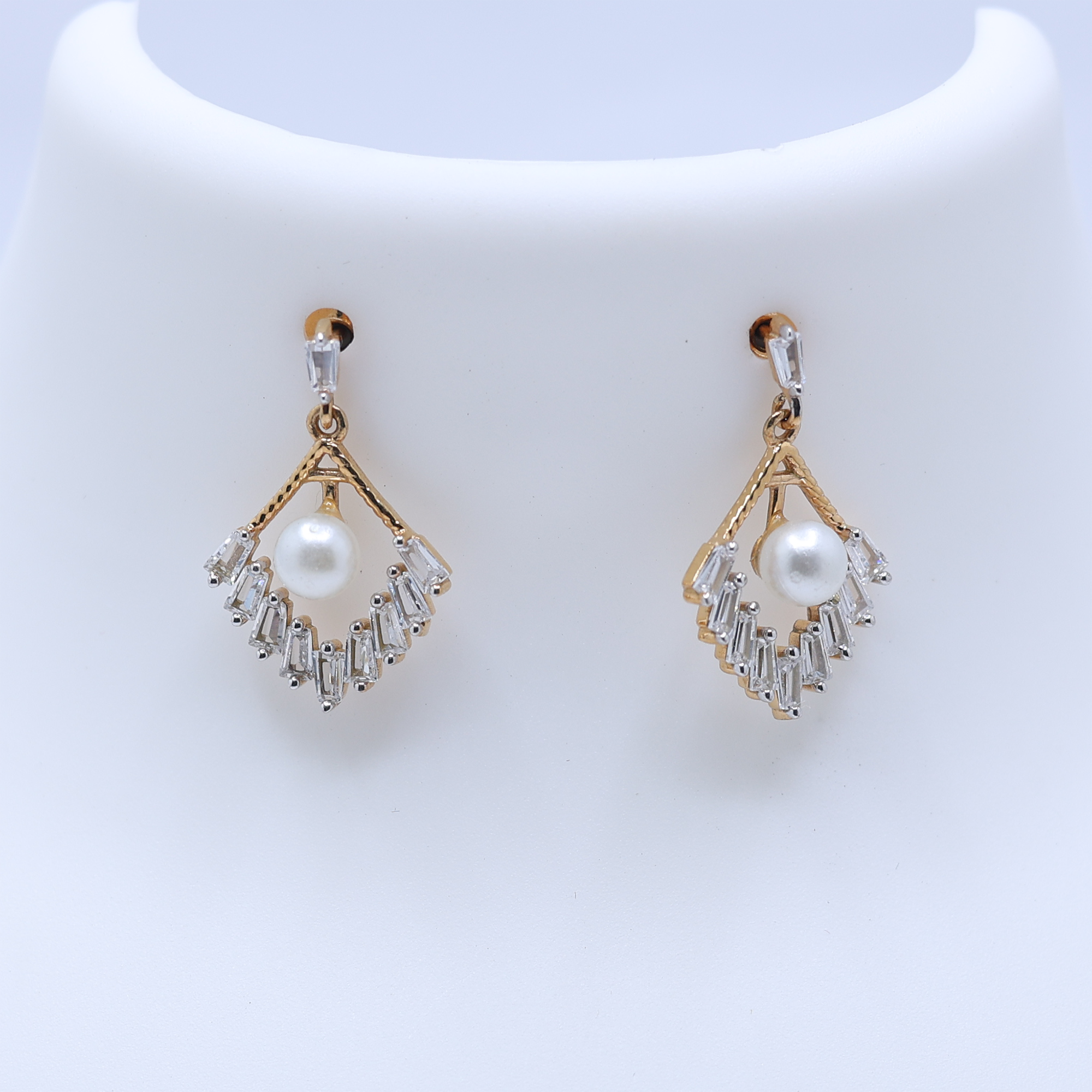 Gold Plated Sterling Drop Earrings