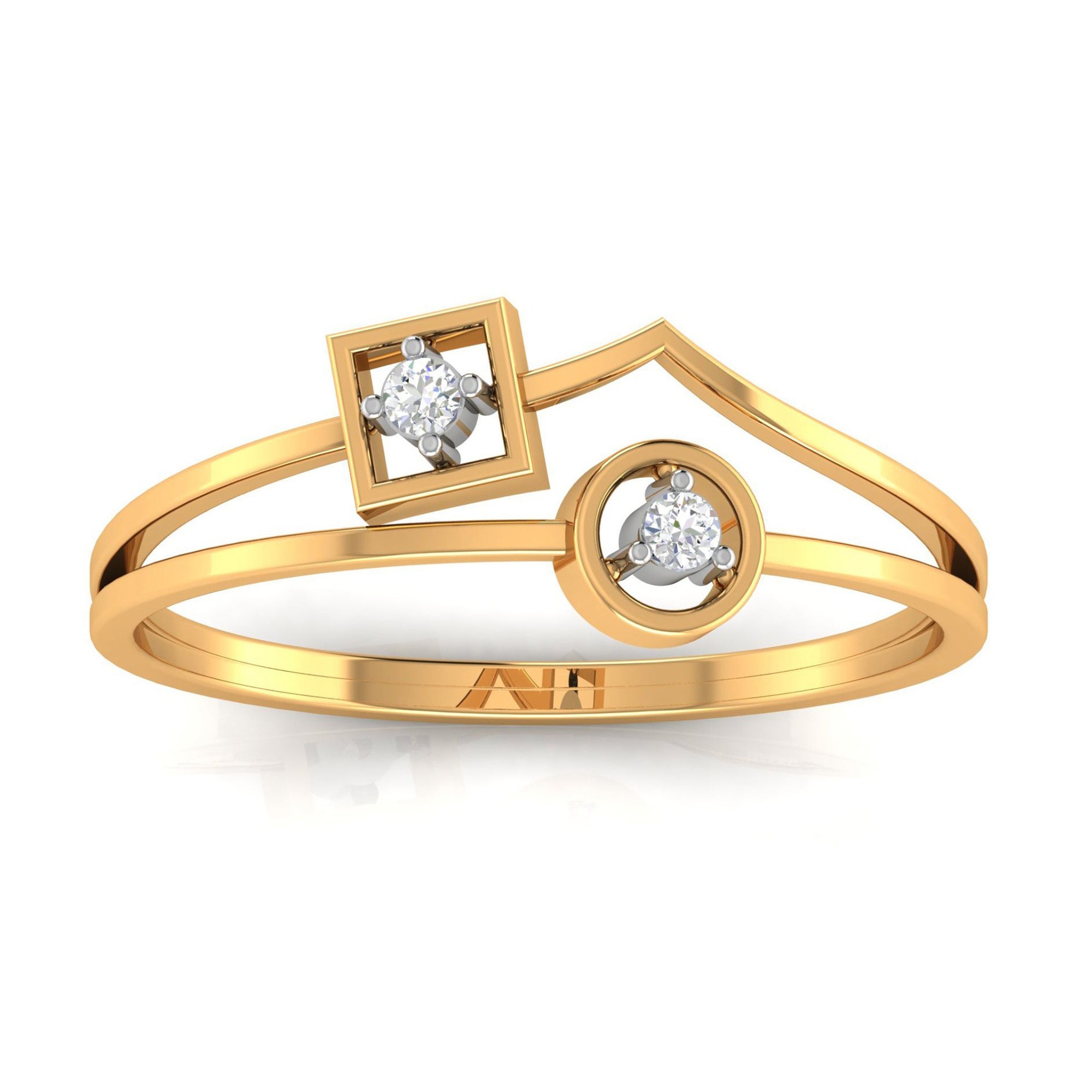 Modern Dual Stone Ring