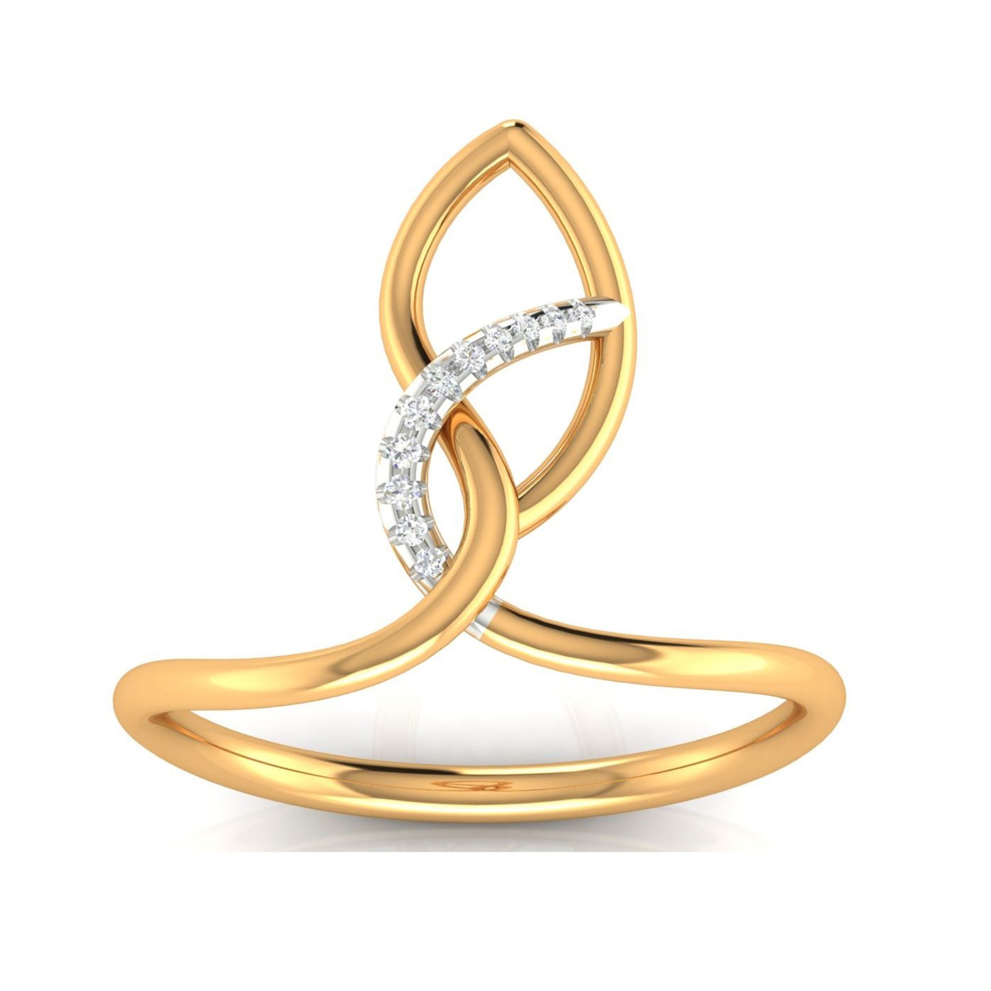 Gold Plated Teardrop Design Ring