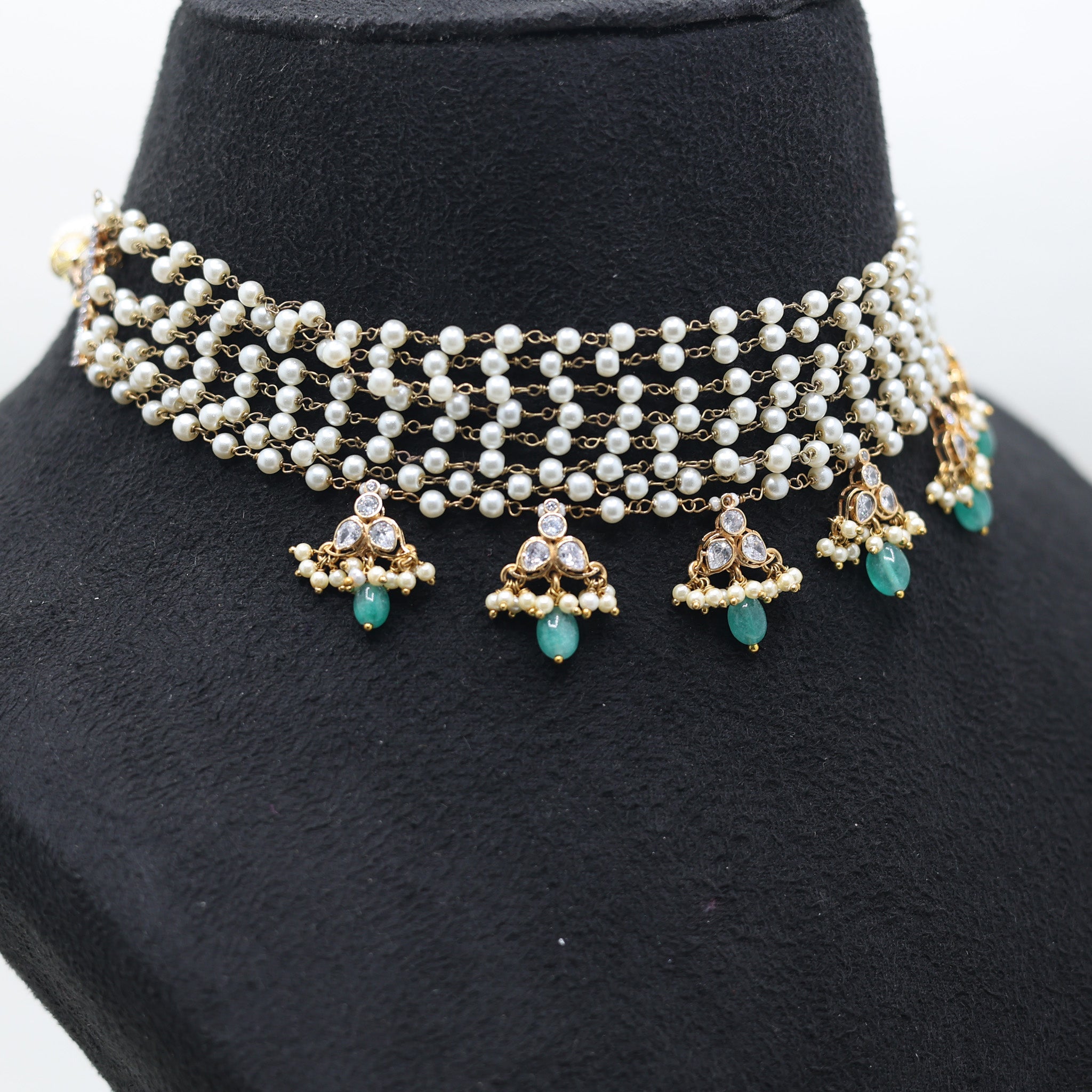 Elegant Multi Beads Party Wear Necklace